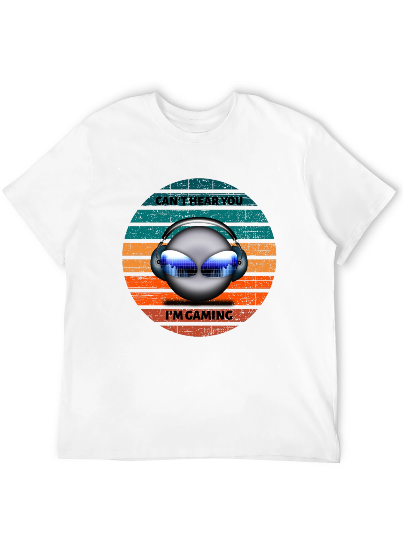 Black Can't Hear You I'm Gaming T-Shirt view 12
