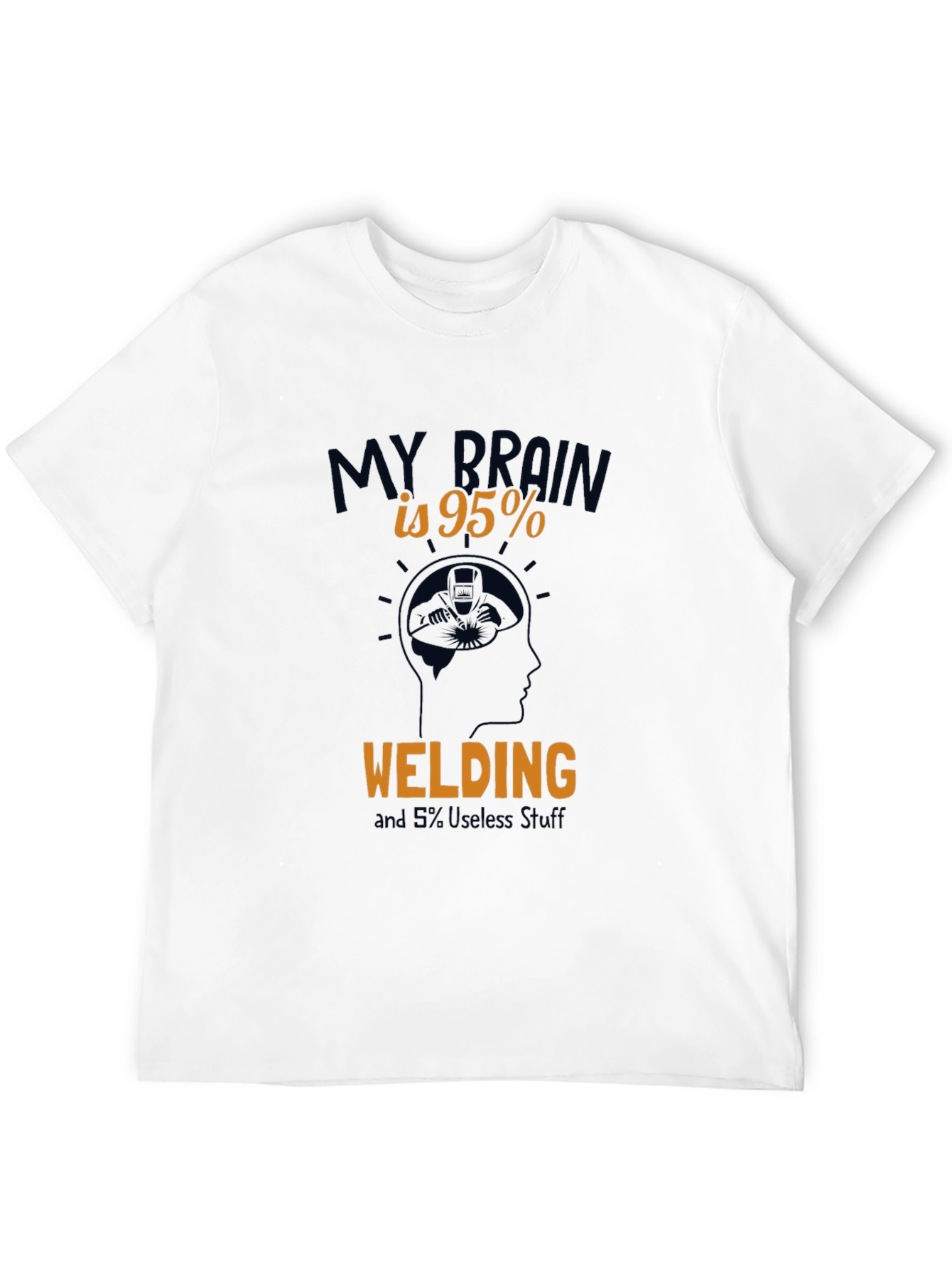 Black Welding Brain T-Shirt view 12