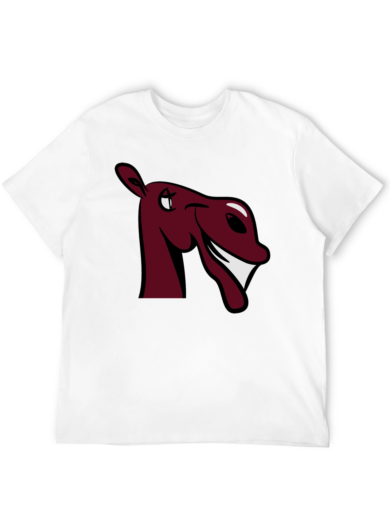 Black Funny Horse Graphic Tee - Burgundy view 12
