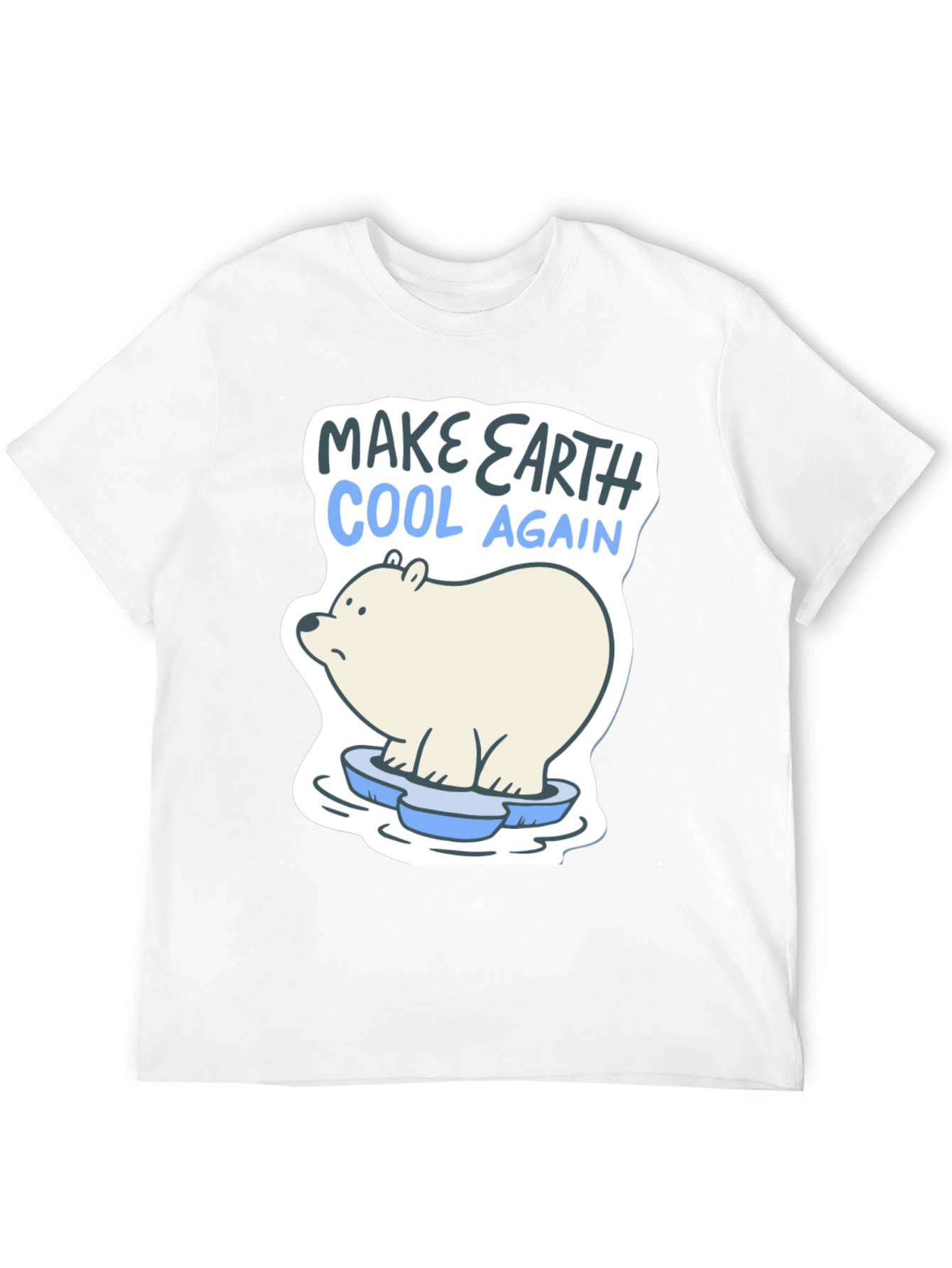 Black Make Earth Cool Again Polar Bear T-Shirt view 12