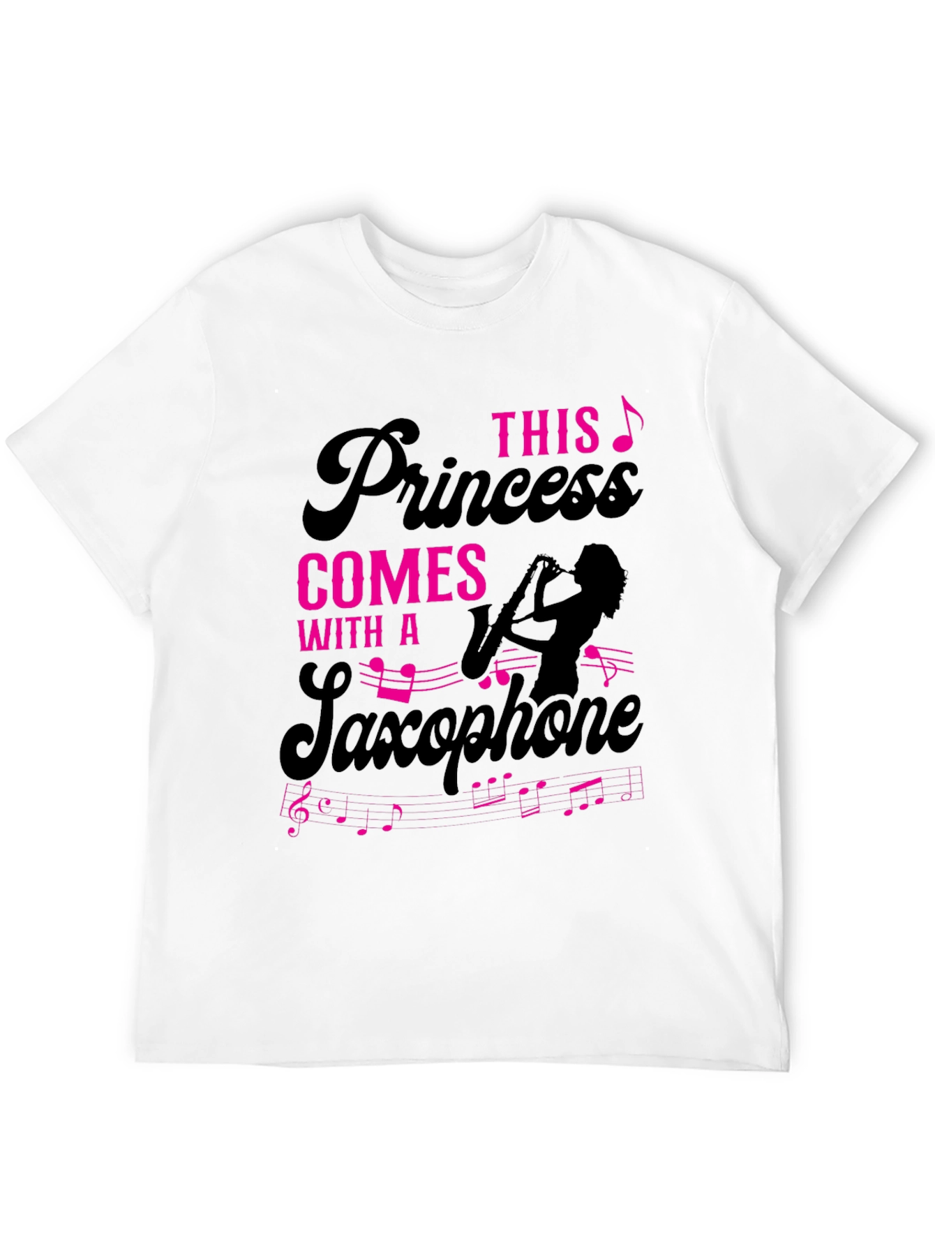 Black Princess Saxophone T-Shirt - Musician Tee view 12
