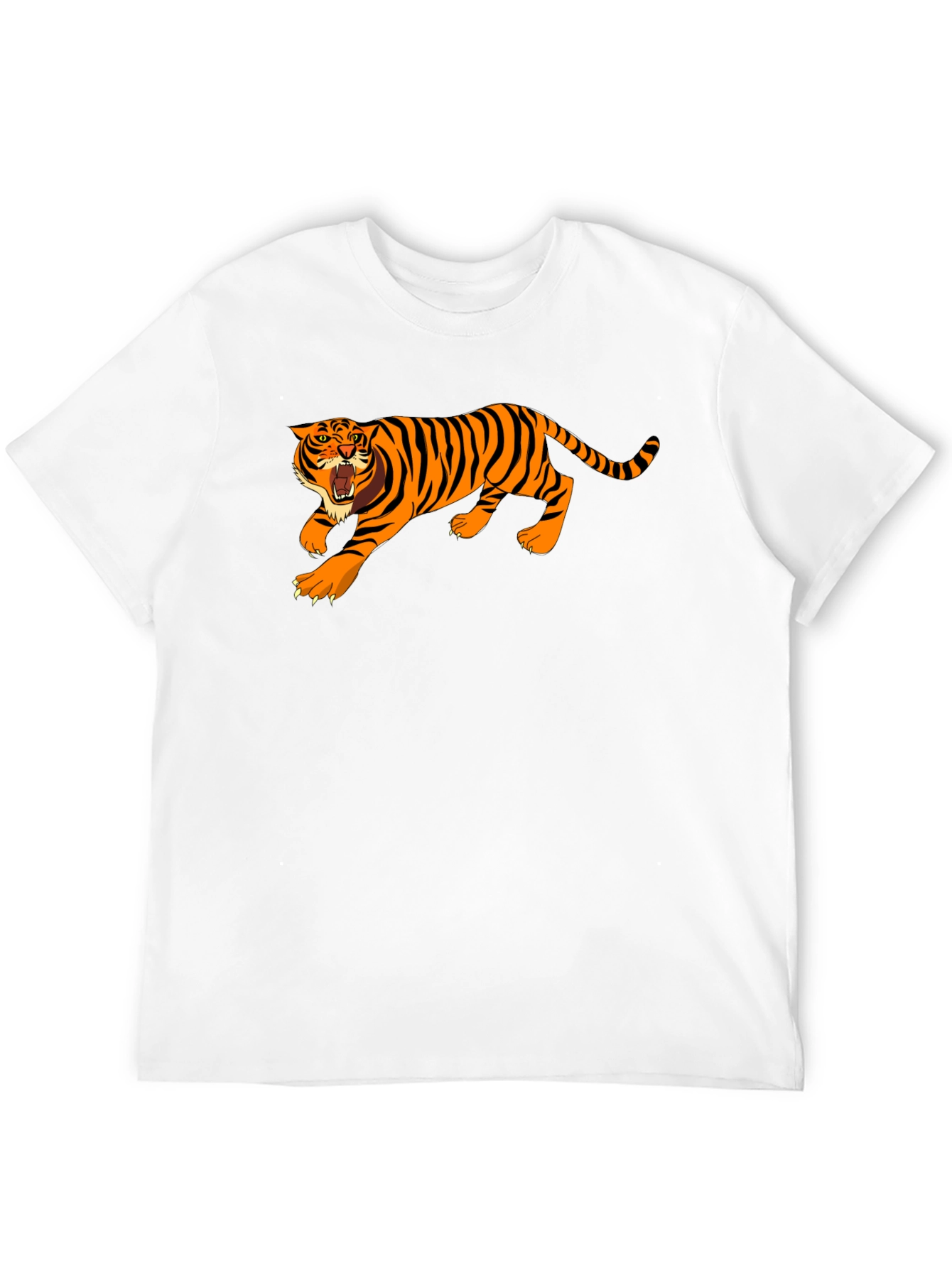 Black Roaring Tiger Graphic T-Shirt view 12