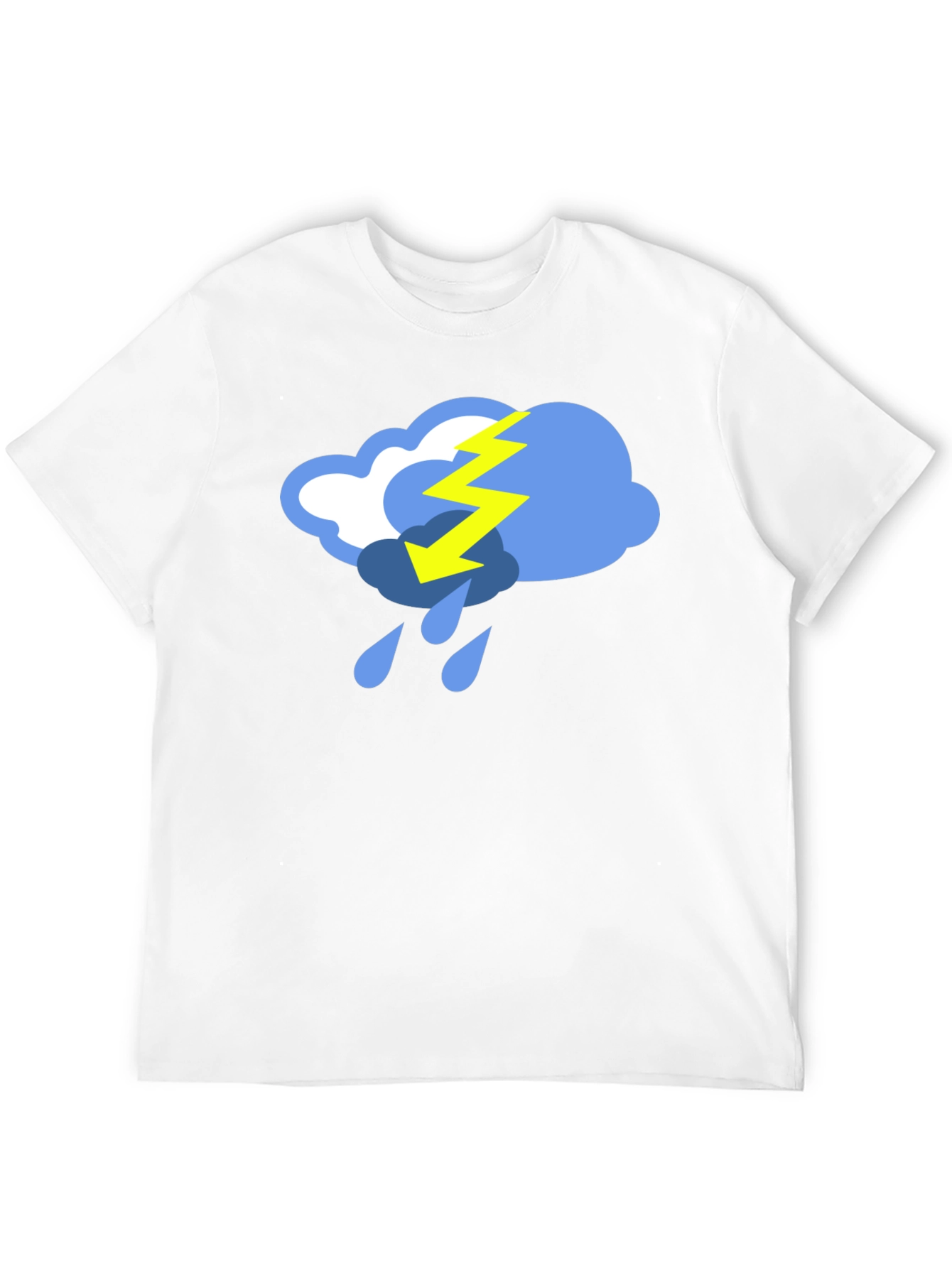 Black Stormy Weather Graphic Tee - Black Cotton T-Shirt view 12