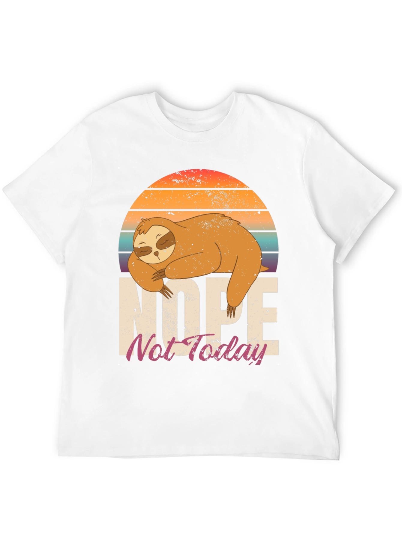 Black Nope Not Today Sloth Graphic Tee view 12