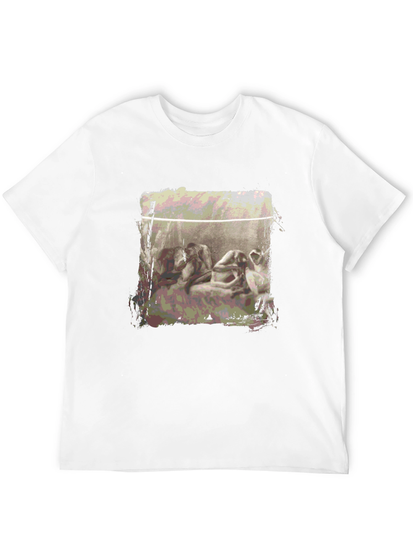 Black Abstract Graphic Print Black T-Shirt view 12