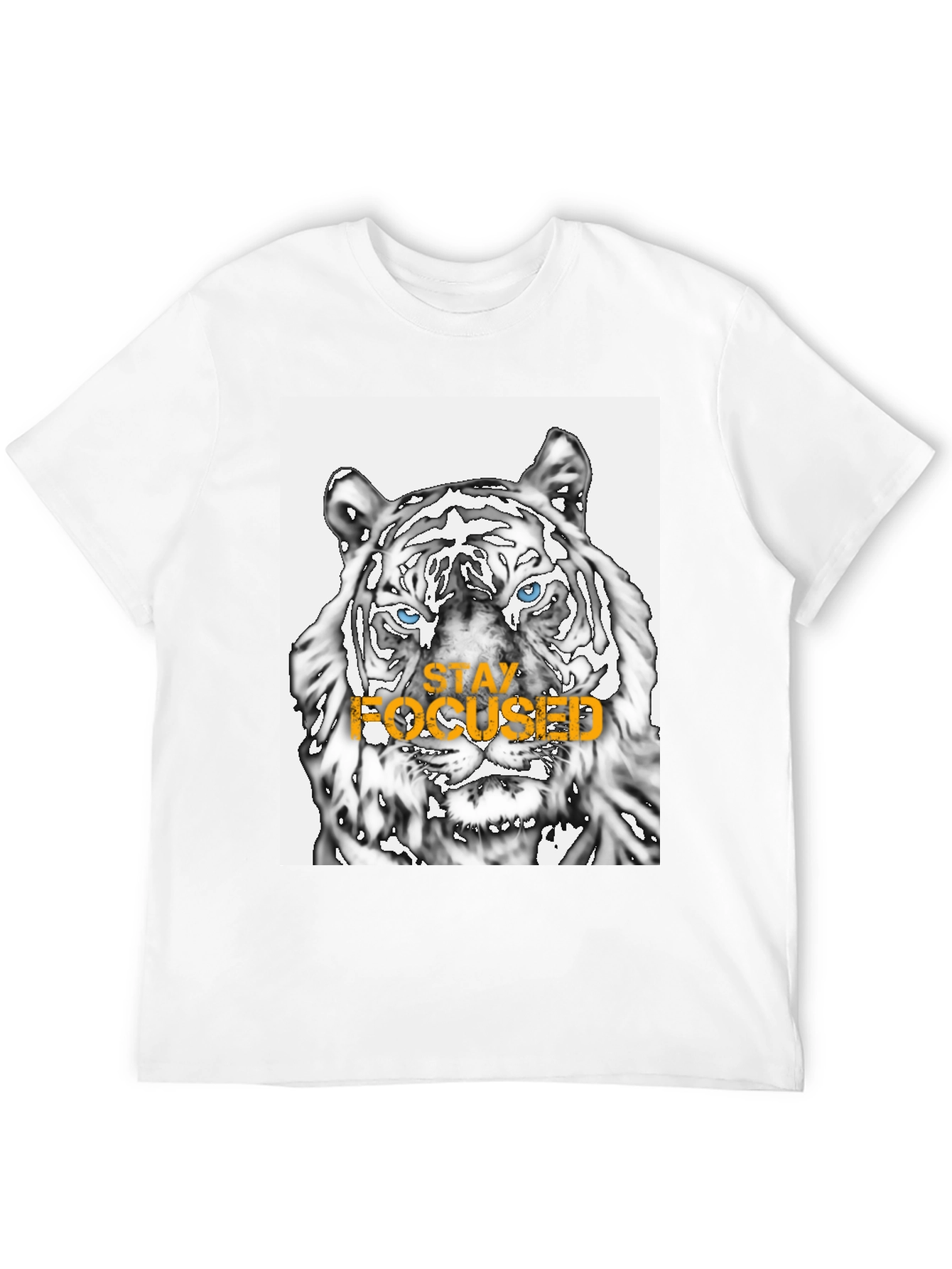 Black Stay Focused Tiger Graphic Tee - Black view 12