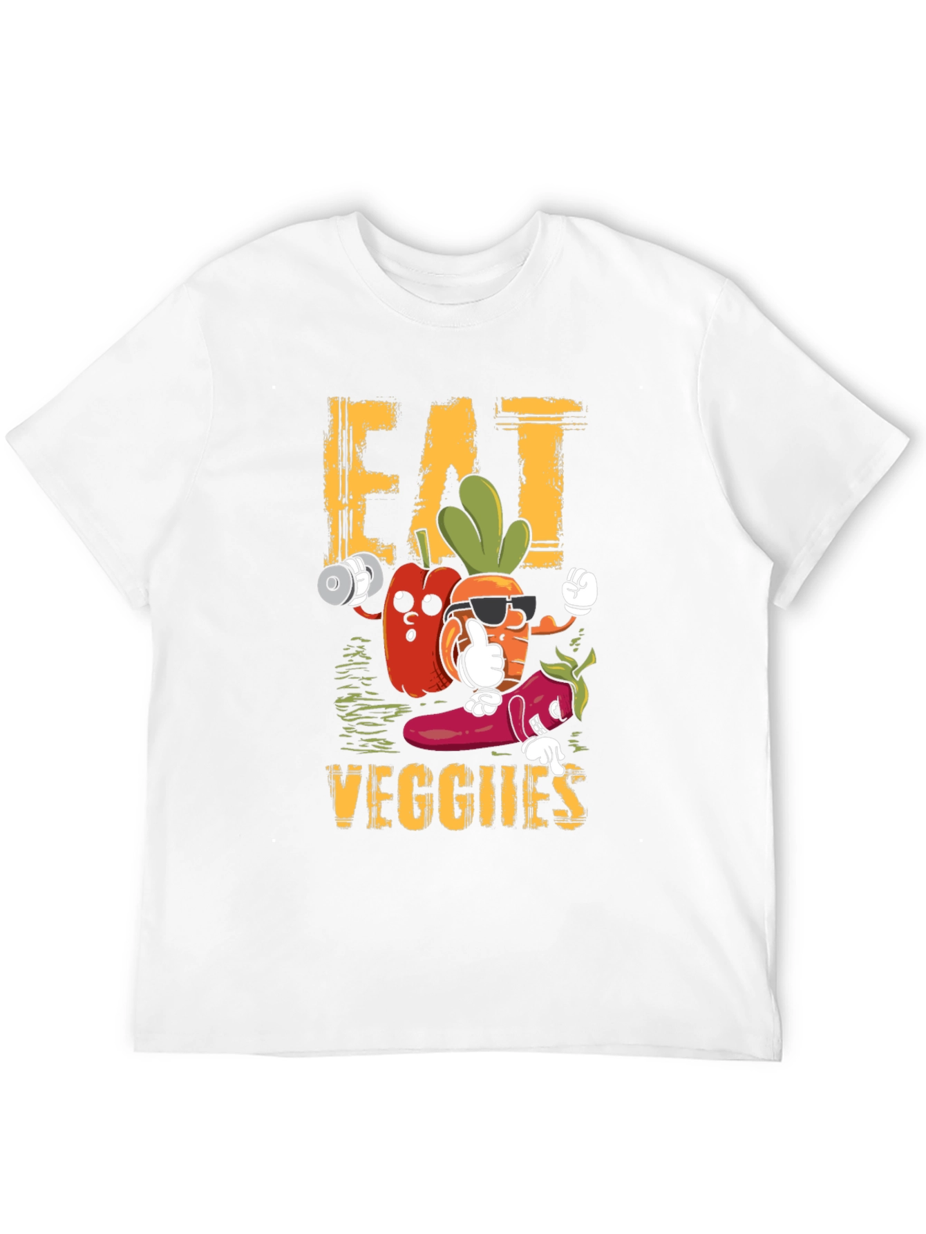 Eat Veggies T-Shirt - Cartoon Veggie Characters - 12
