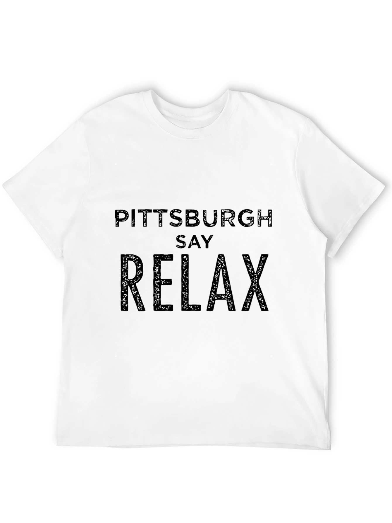 Black Pittsburgh Say Relax Black Graphic Tee Shirt view 12