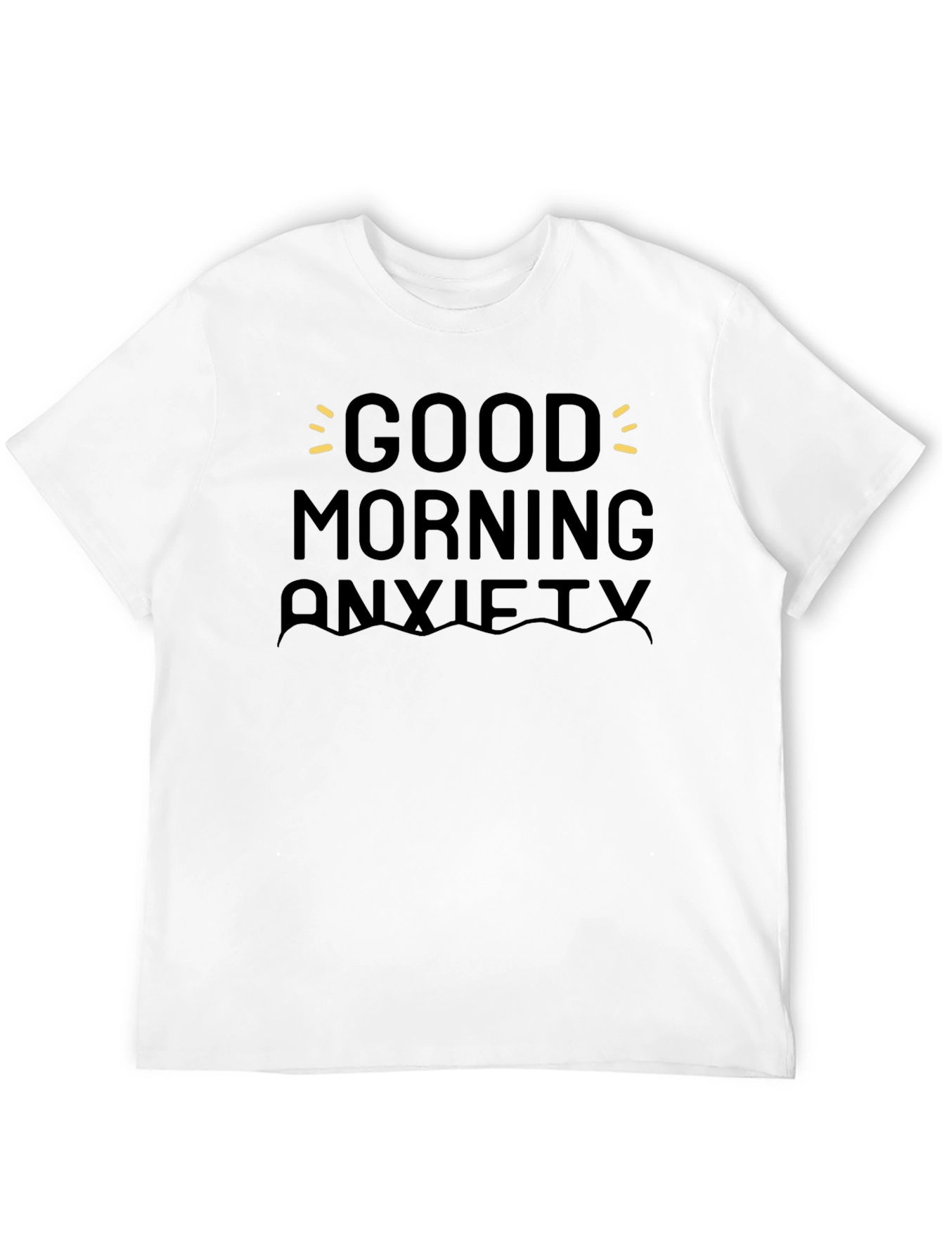Black Good Morning Anxiety Graphic Tee - Black view 12