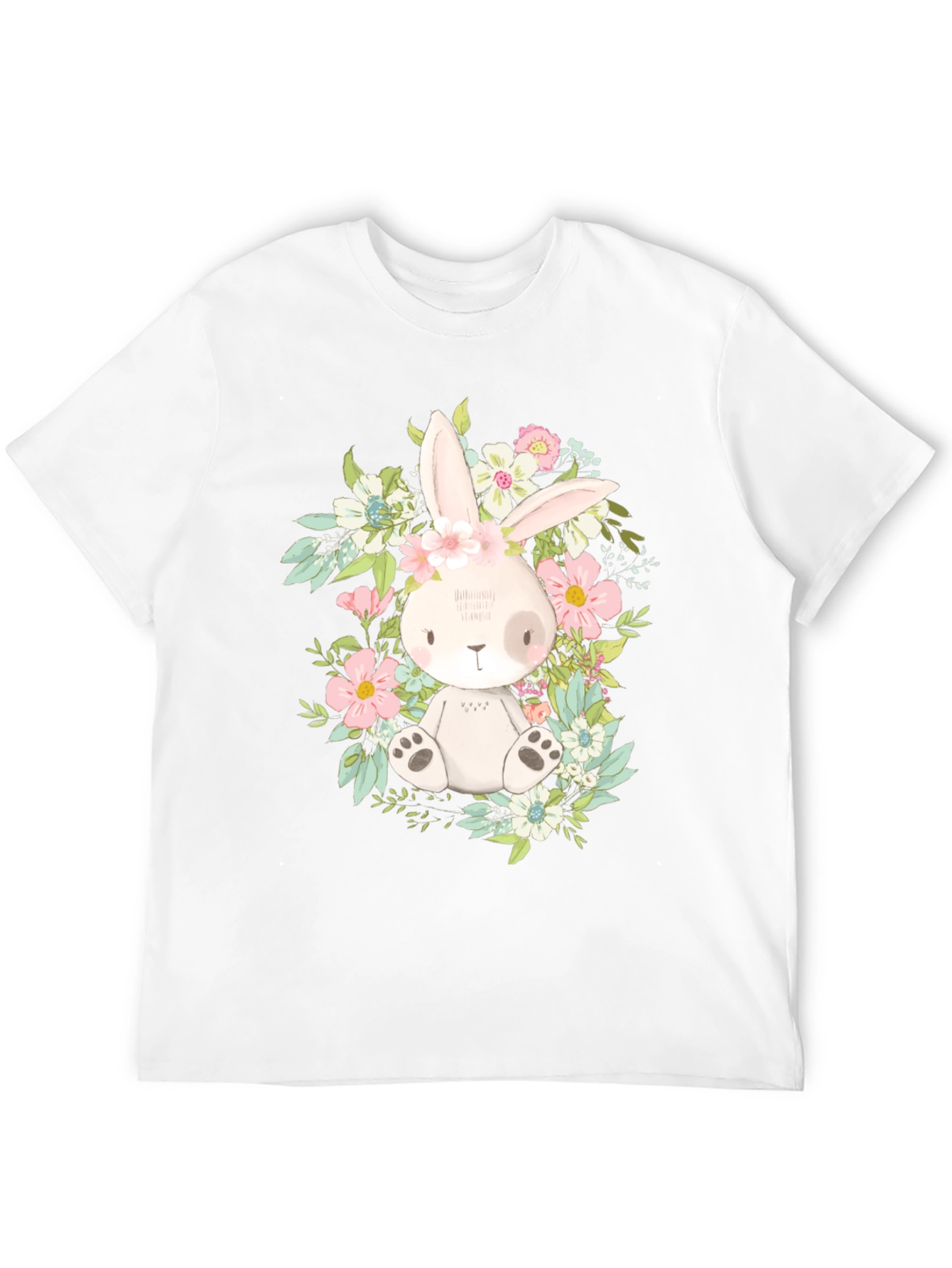 Black Floral Bunny Graphic Tee view 12