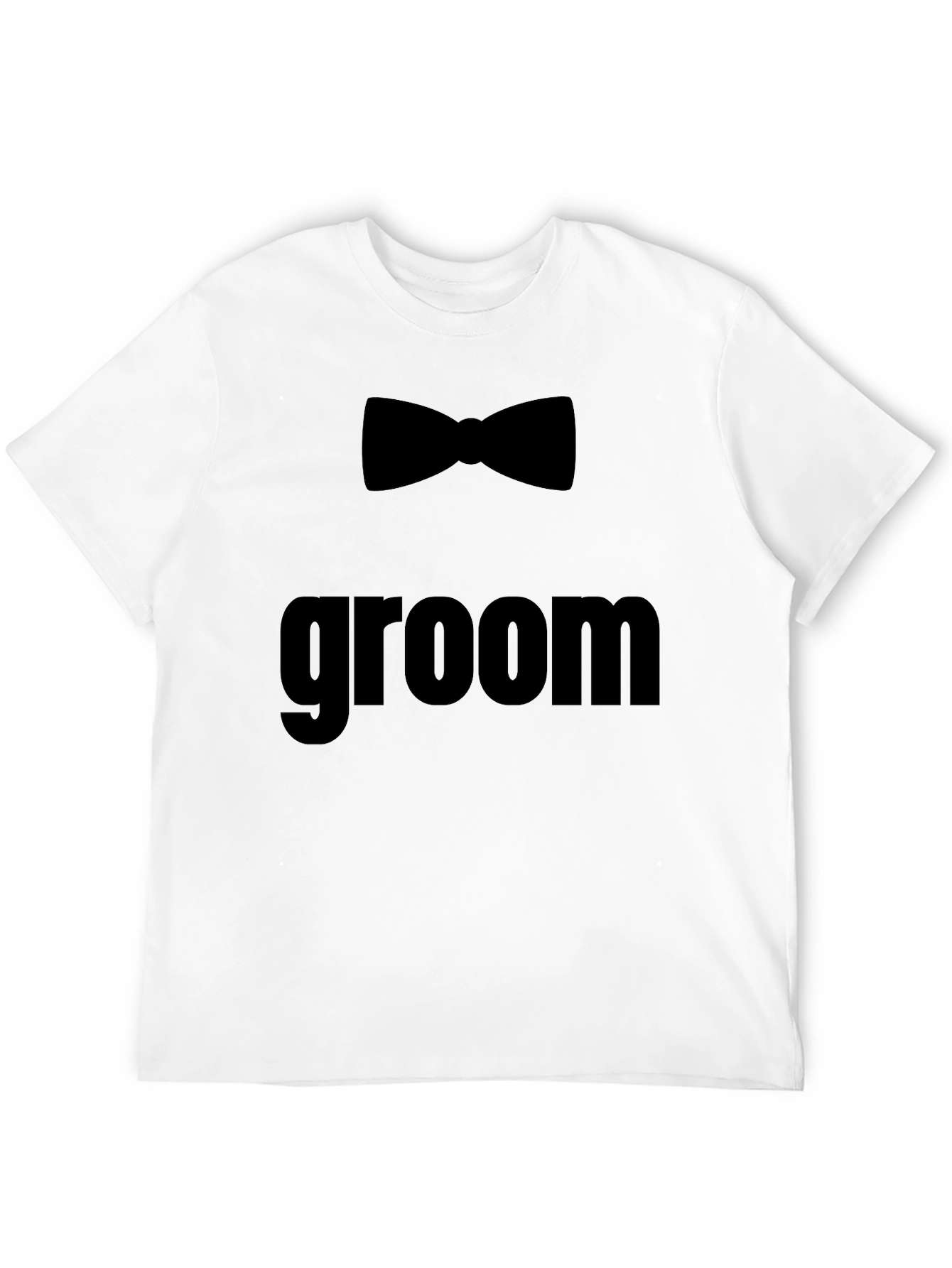 Black Groom Bow Tie T-Shirt - Wedding Party Tee view 12