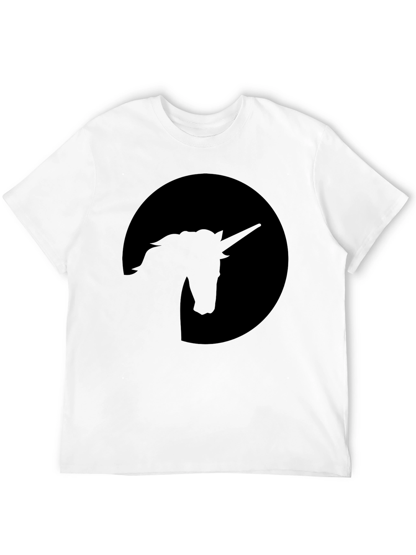 Black Unicorn Silhouette Black T-Shirt view 12