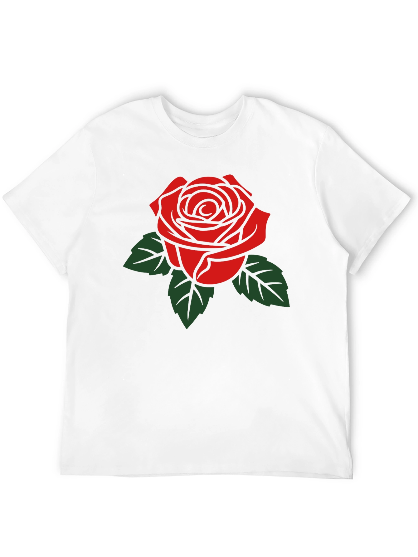 Black Bold Rose Graphic Tee - Classic Black T-Shirt view 12