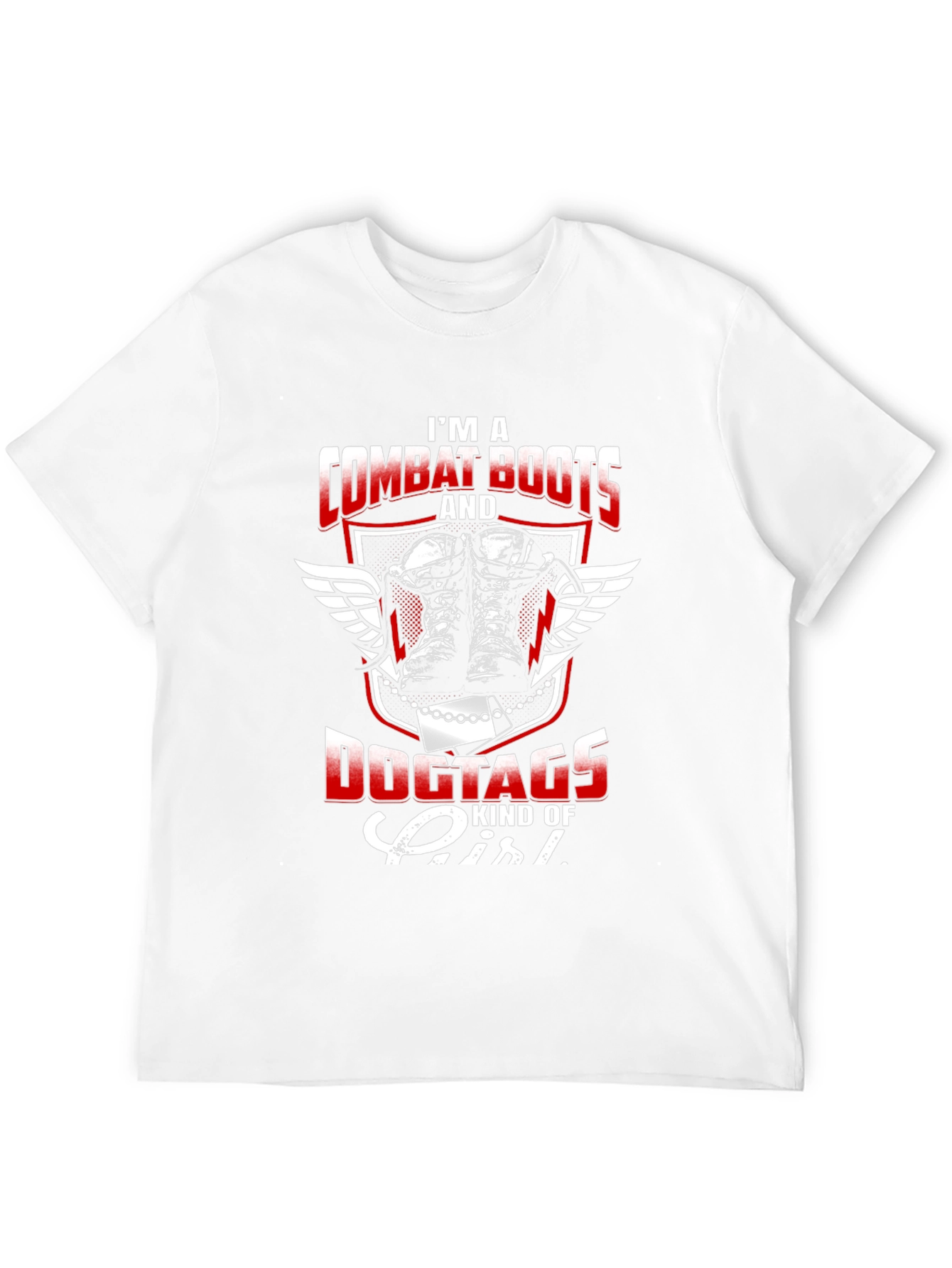 Black Combat Boots & Dogtags Kind of Girl Tee view 12