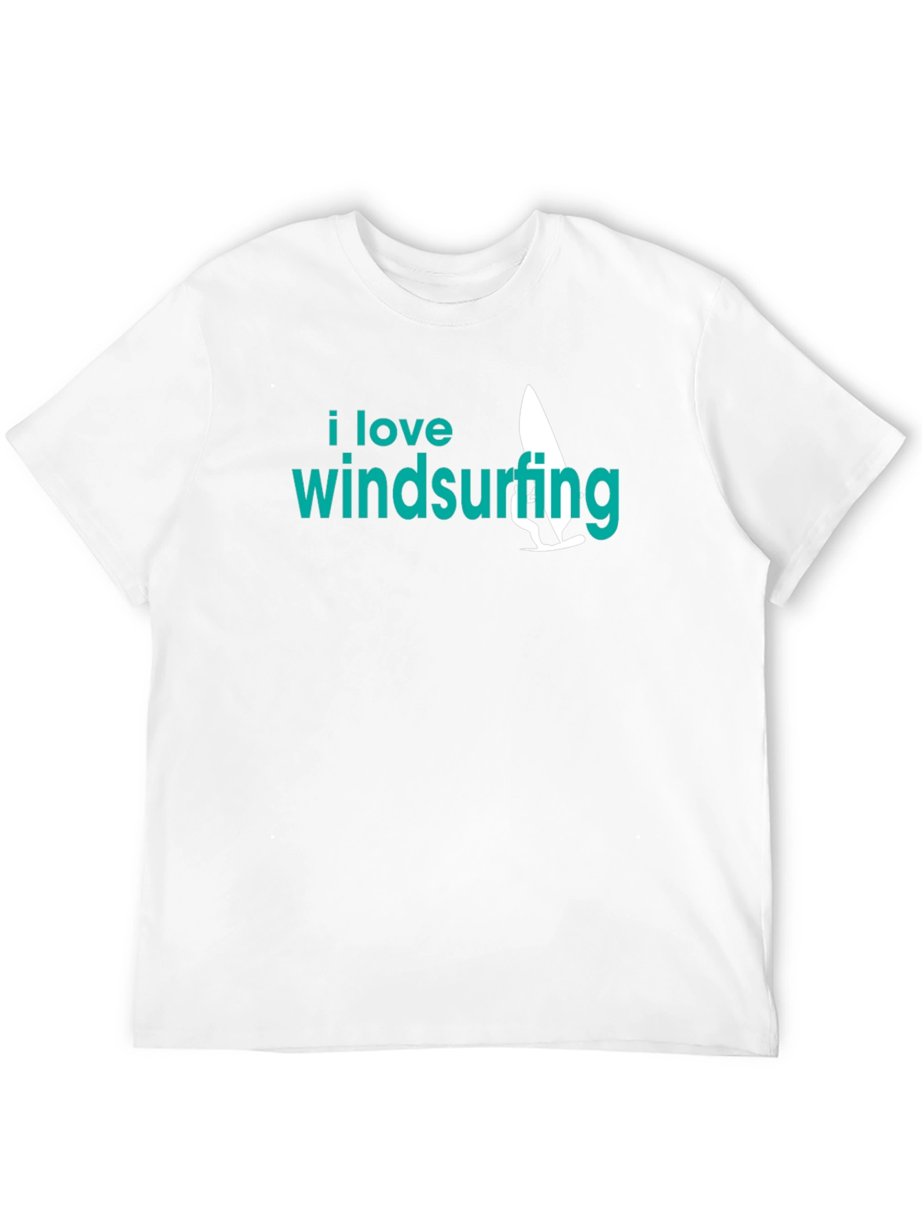 Black I Love Windsurfing Black Graphic Tee view 12