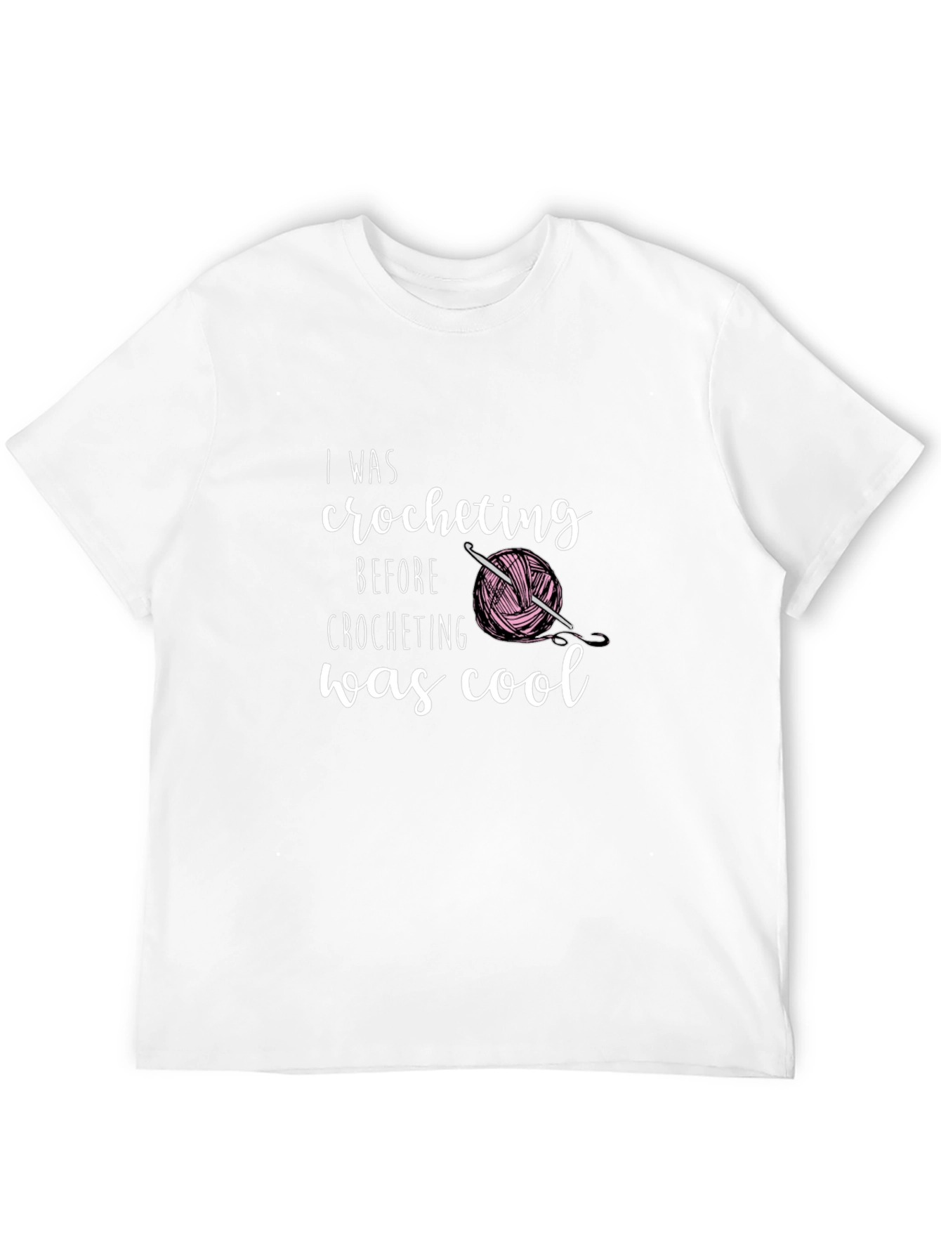 Black I Was Crocheting Before It Was Cool T-Shirt view 12