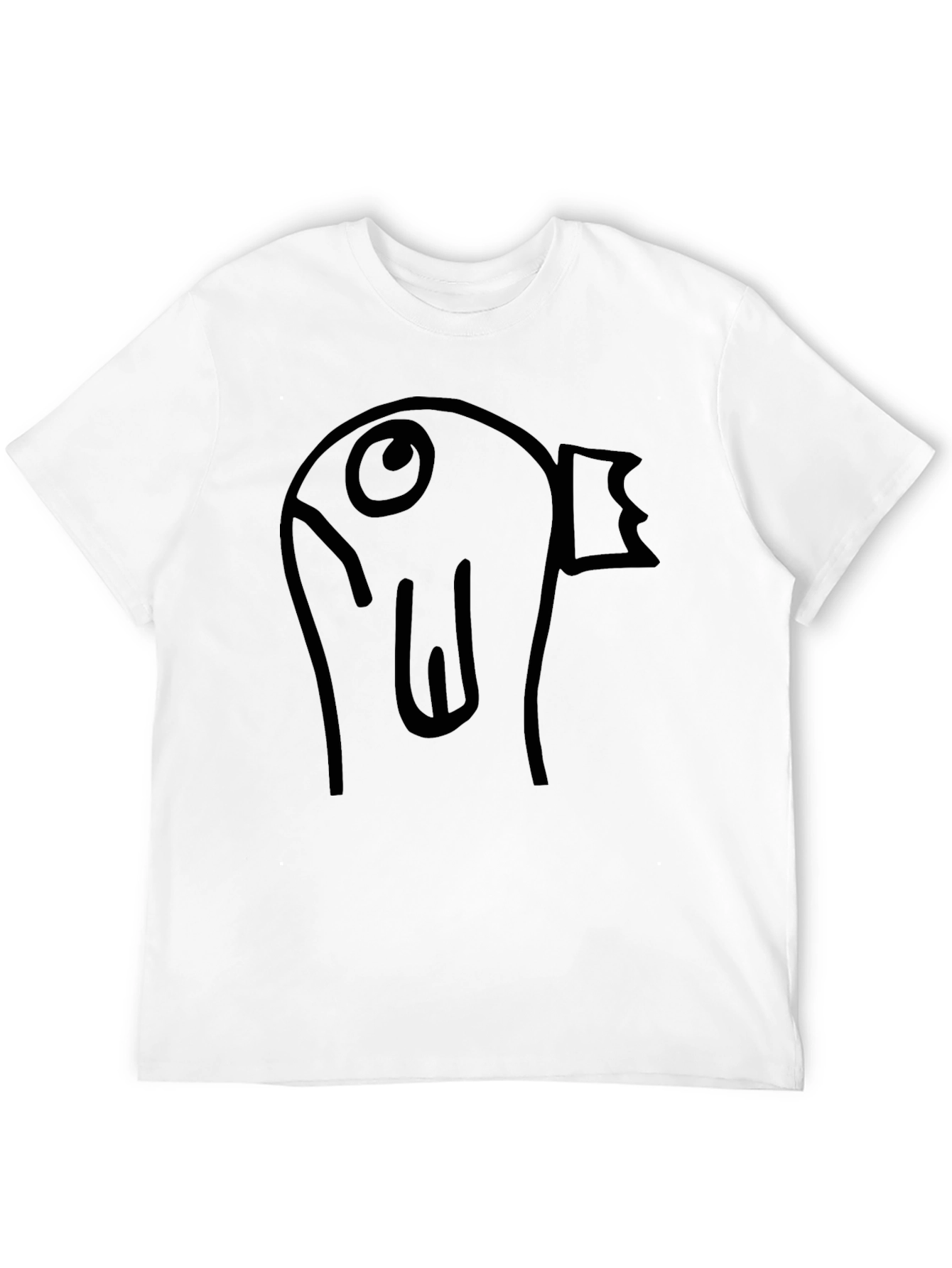 Black Men's Black T-Shirt with Funny Duck Graphic view 12