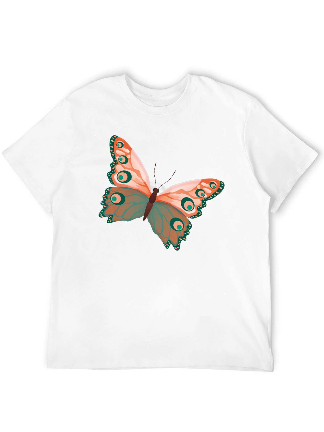 Black Butterfly Graphic Print Crew Neck T-Shirt view 12