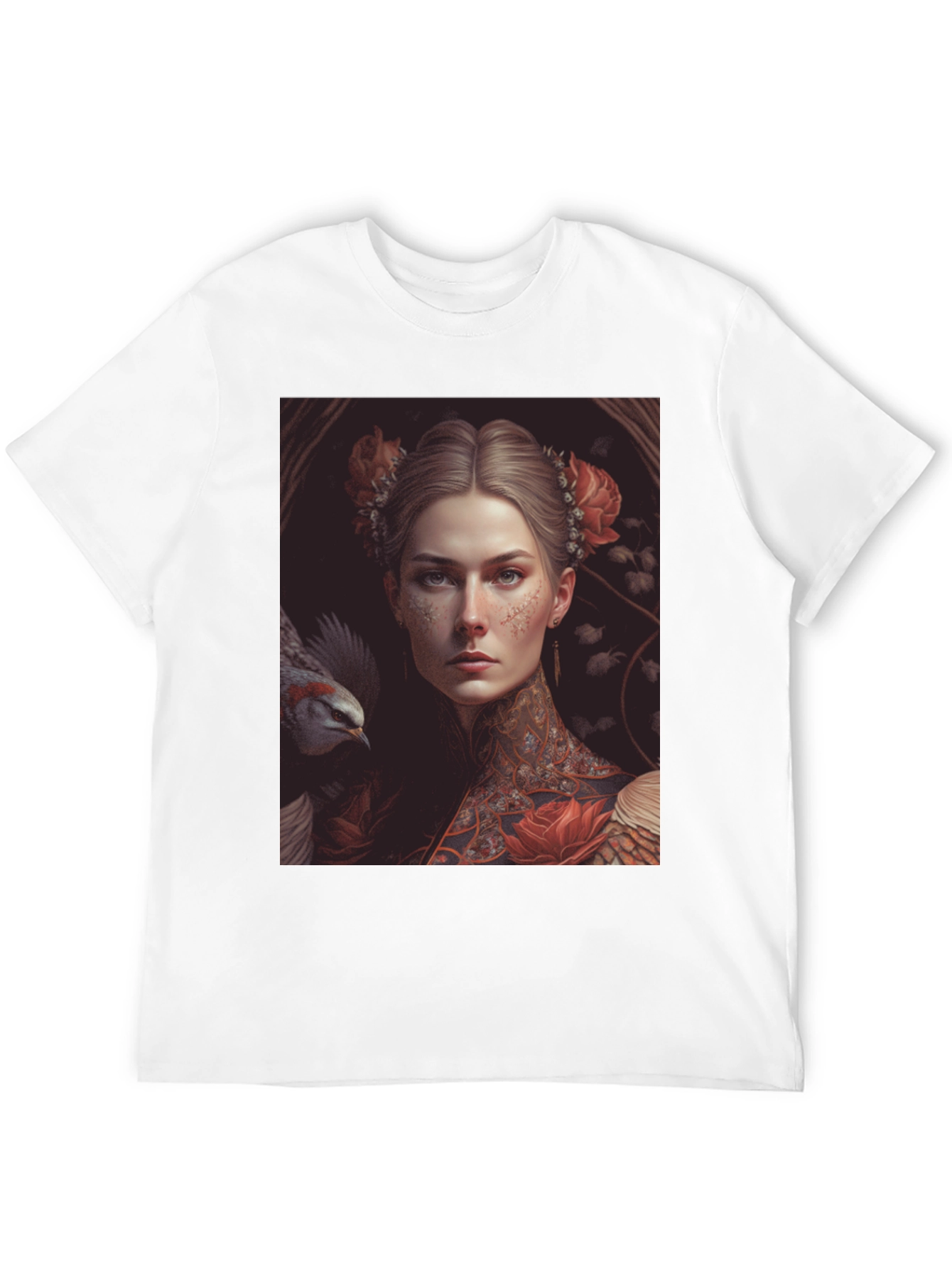 Black Floral Renaissance T-Shirt view 12