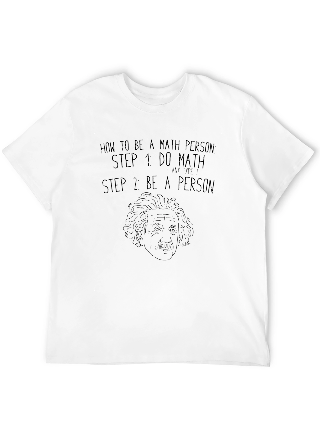 Black Math Person T-Shirt - Einstein Design view 12