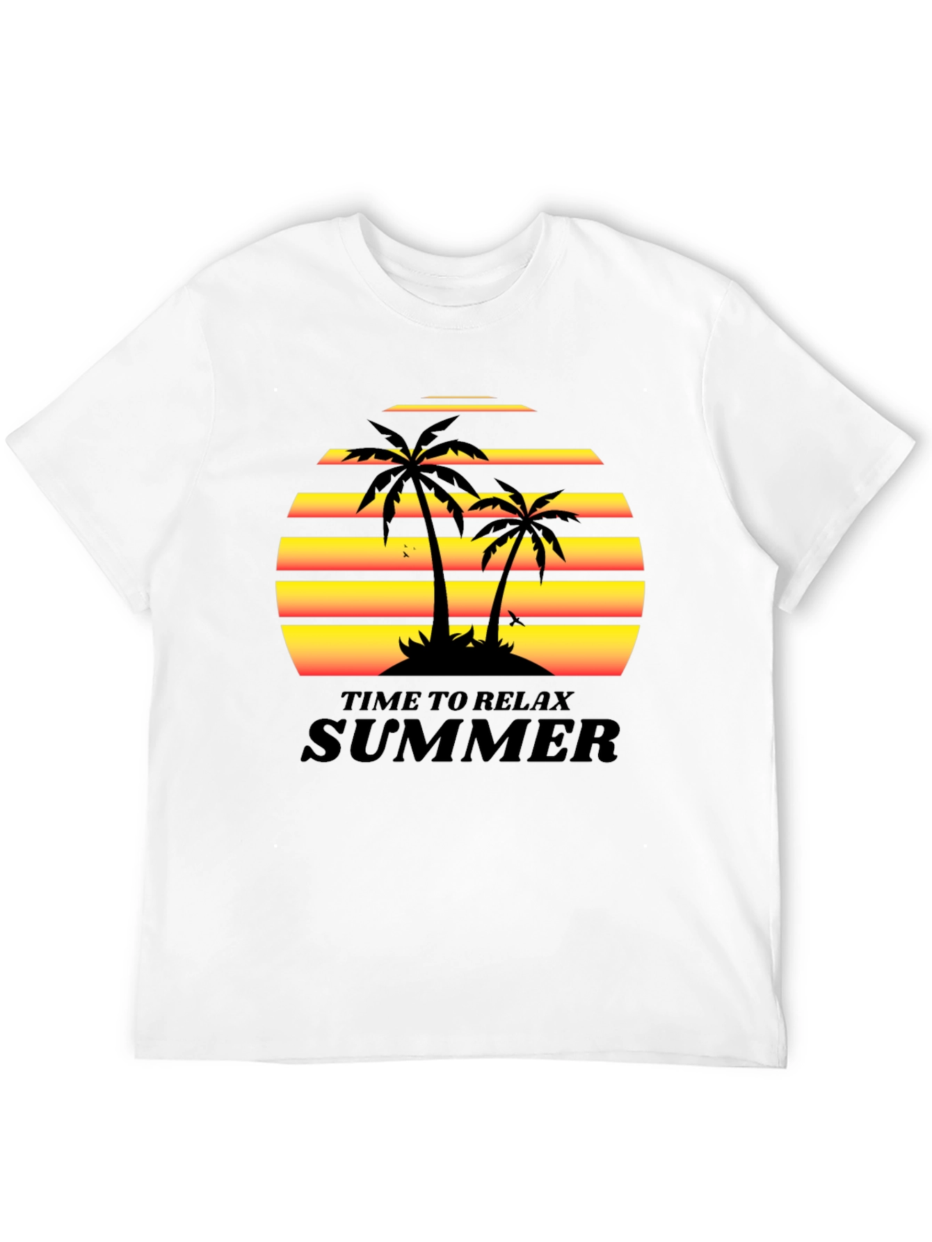 Summer Vibes Black T-Shirt - Time to Relax - 12
