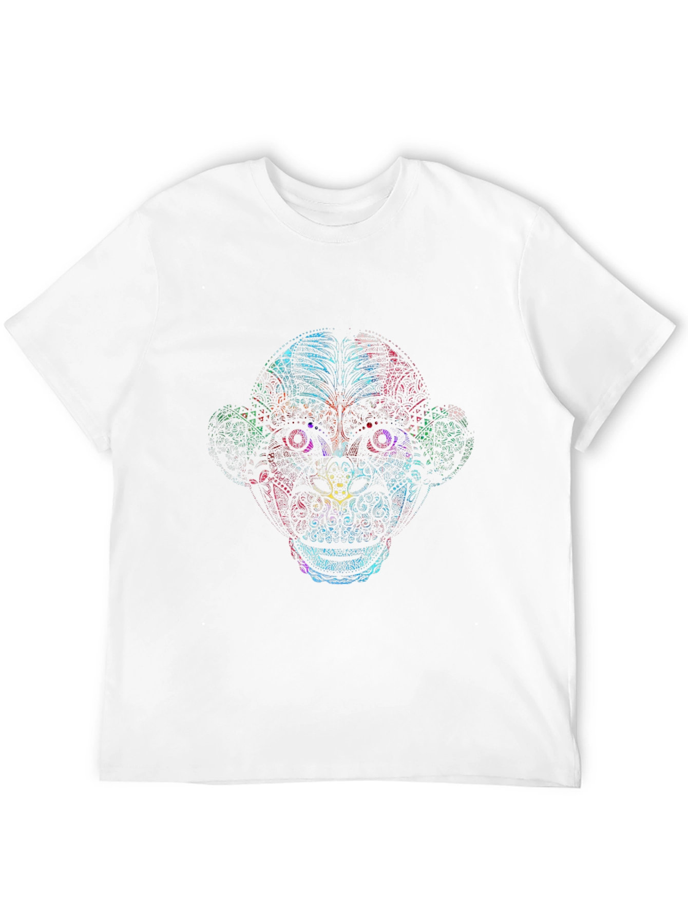 Black Vibrant Monkey Graphic Tee - Black Cotton T-Shirt view 12