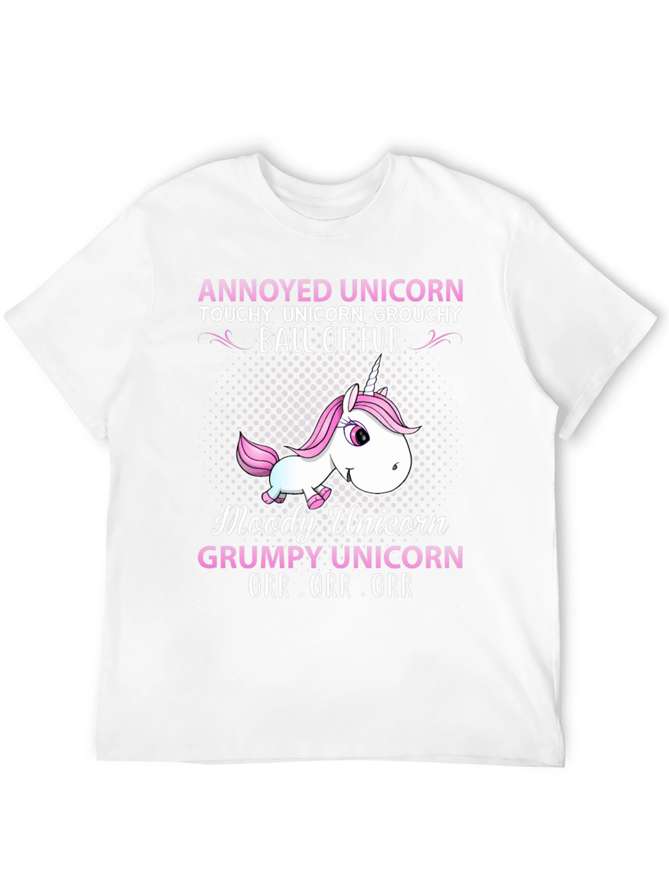 Black Annoyed Unicorn Graphic T-Shirt view 12