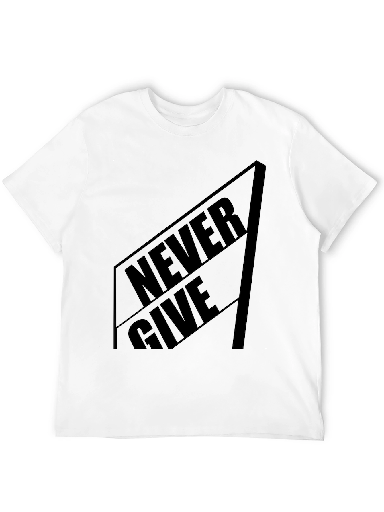 Black Never Give Black Graphic Tee - Stylish Menswear view 12