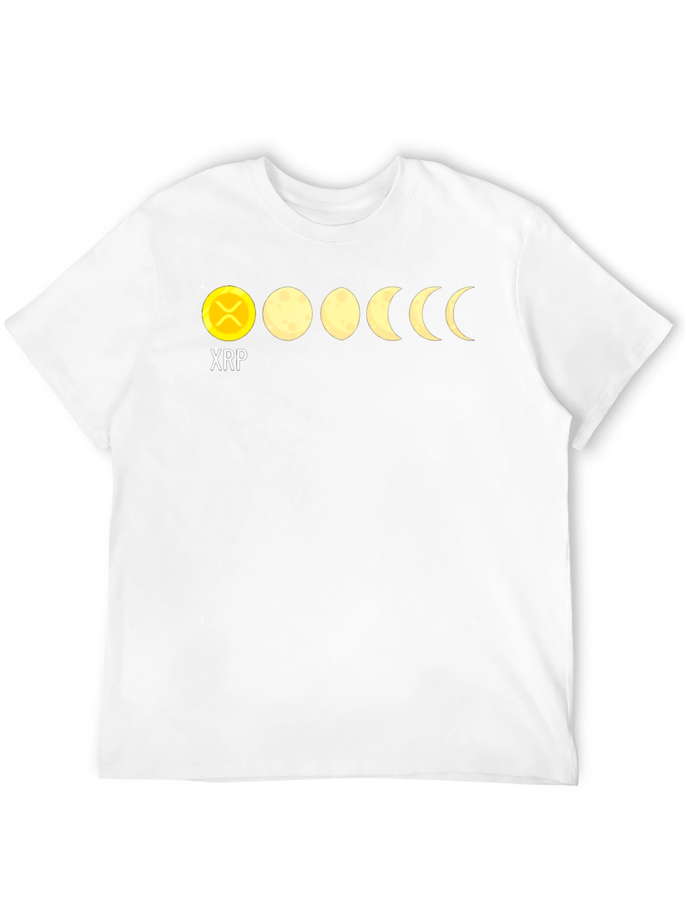 Black XRP Moon Phases Black Graphic T-Shirt view 12