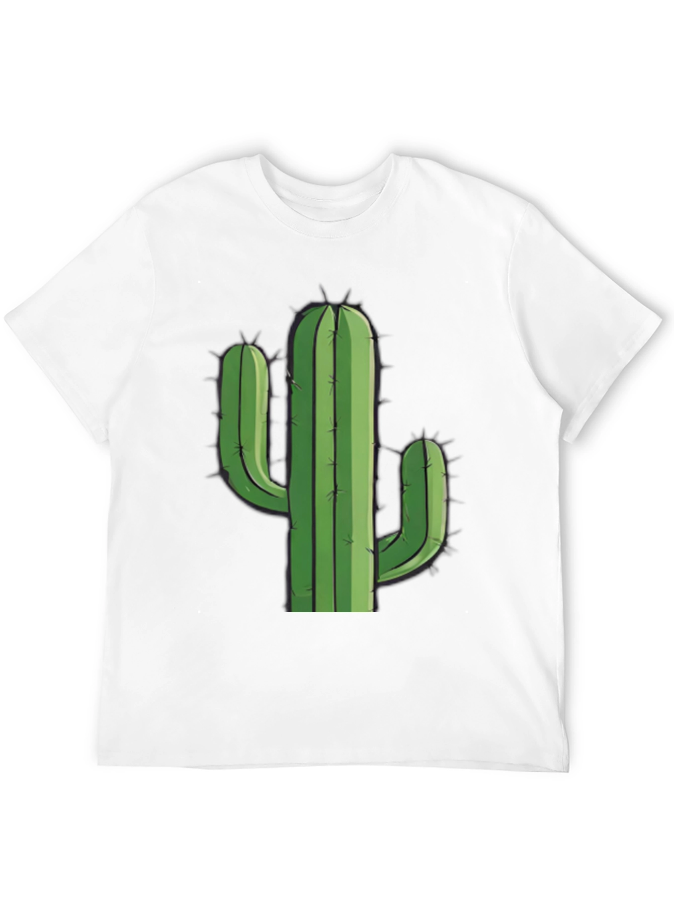 Black Cactus Graphic Tee - Black Cotton T-Shirt view 12