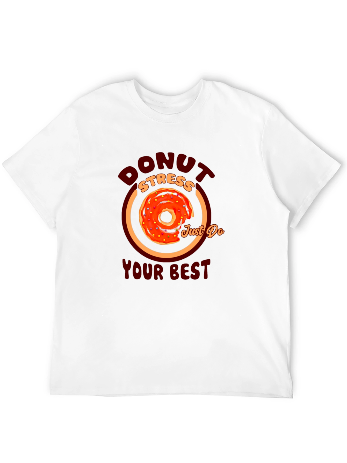 Black Donut Stress Graphic T-Shirt - Motivational Tee view 12