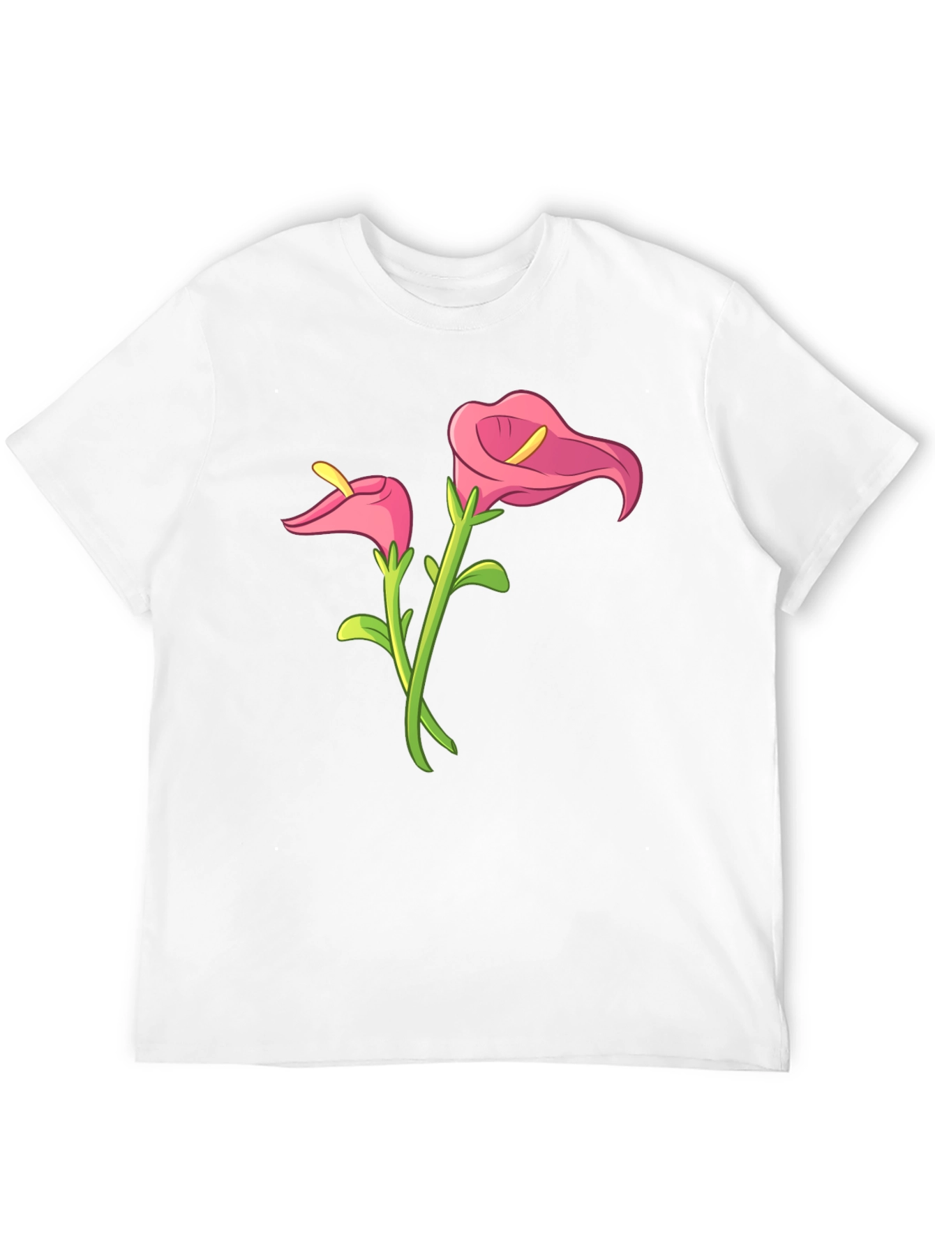 Black Floral Graphic Tee - Calla Lily Design view 12