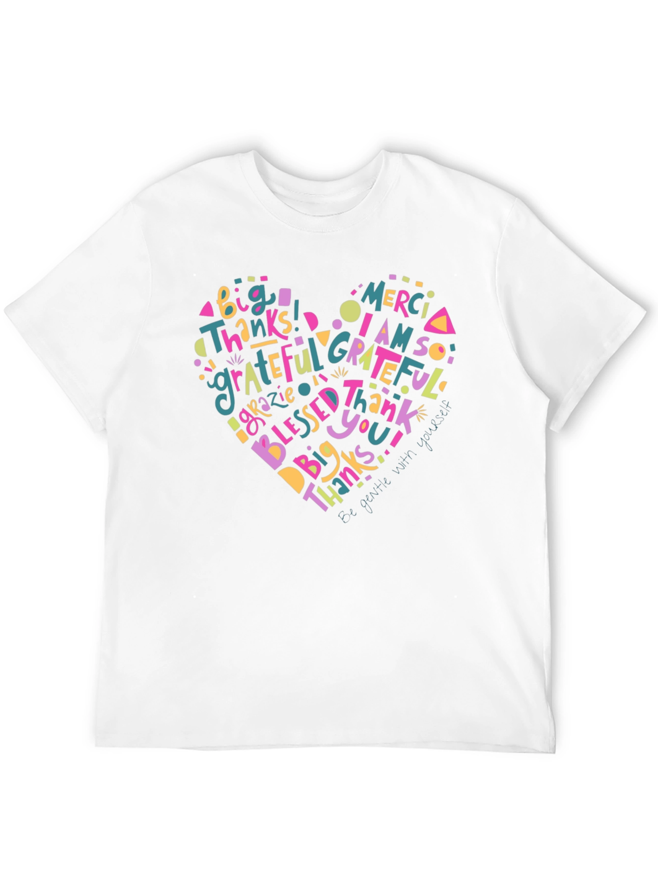 Grateful Heart Graphic T-Shirt - Men's Casual Tee - 12