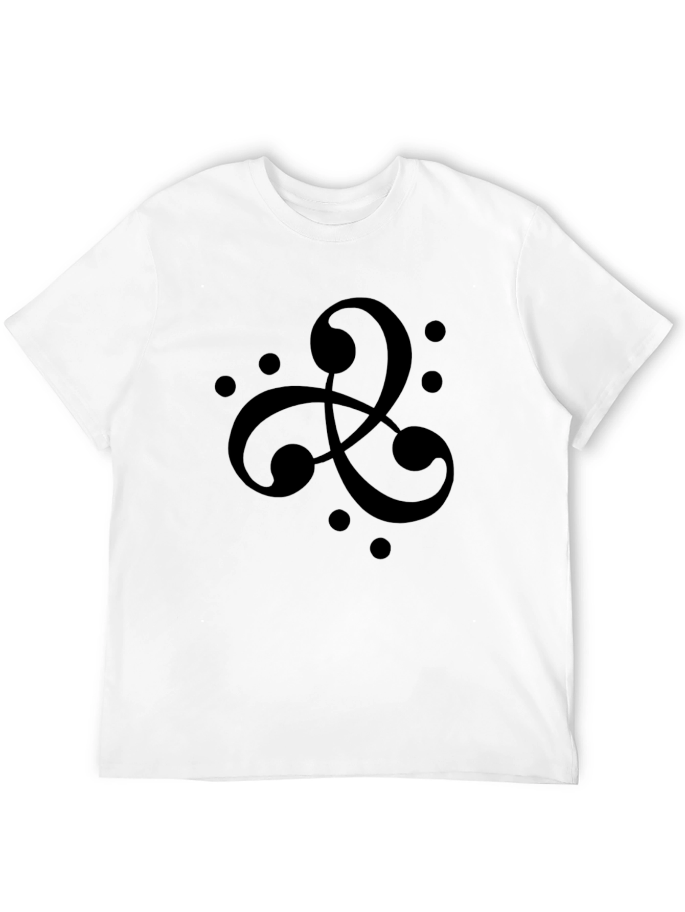 Black Abstract Celtic Knot Black T-Shirt view 12