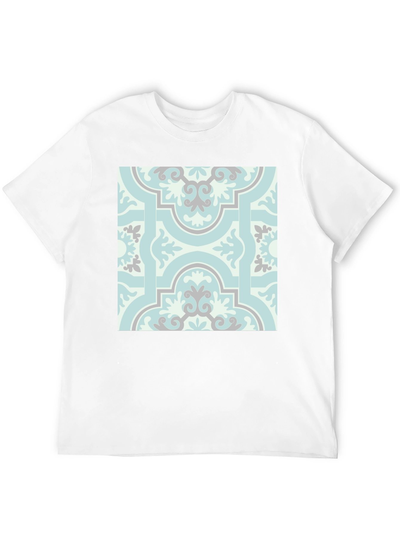 Black Patterned Graphic Tee - Stylish Casual Wear view 12