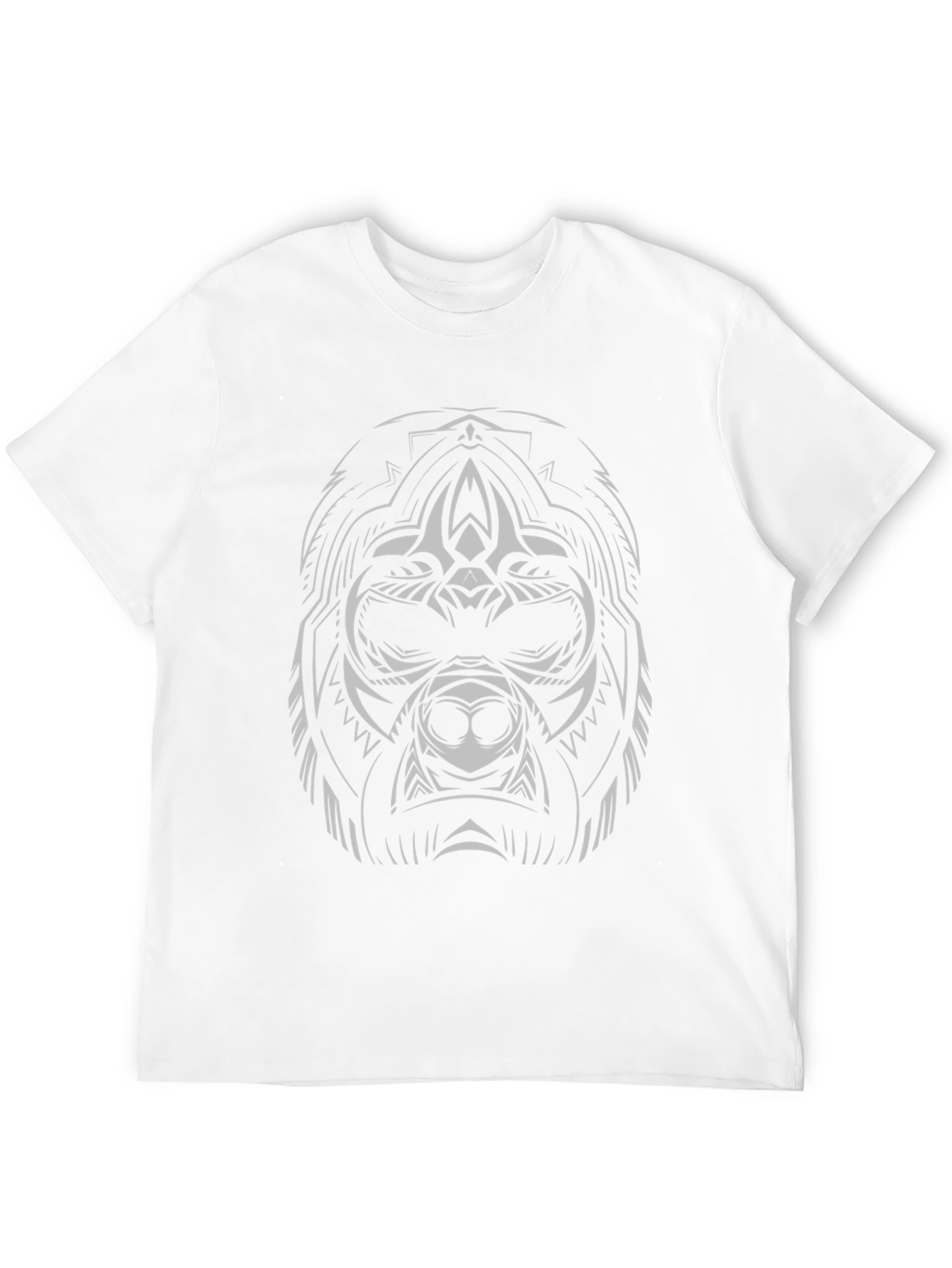 Black Tribal Gorilla Graphic Tee - Black view 12