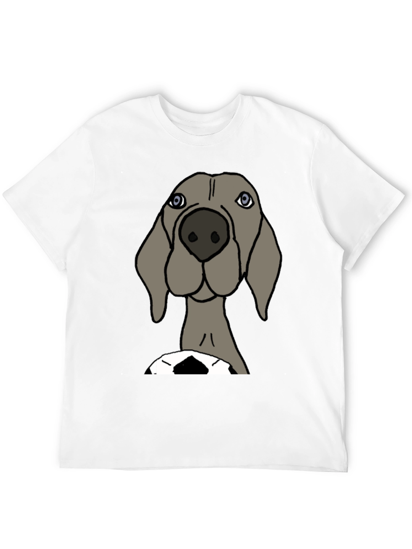 Black Dog with Soccer Ball Graphic T-Shirt view 12