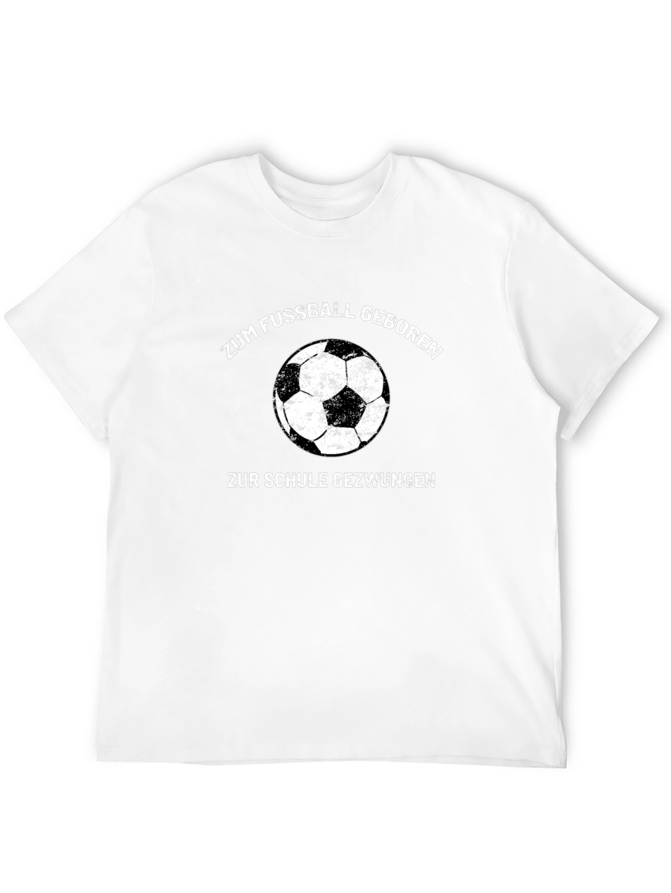 Black Soccer T-Shirt: Born to Play, Forced to Study view 12