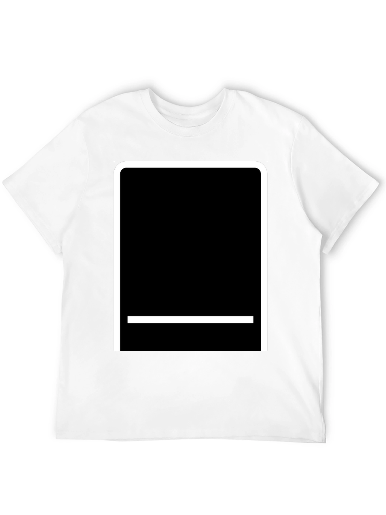 Black Modern Black T-Shirt with White Graphic Design view 12