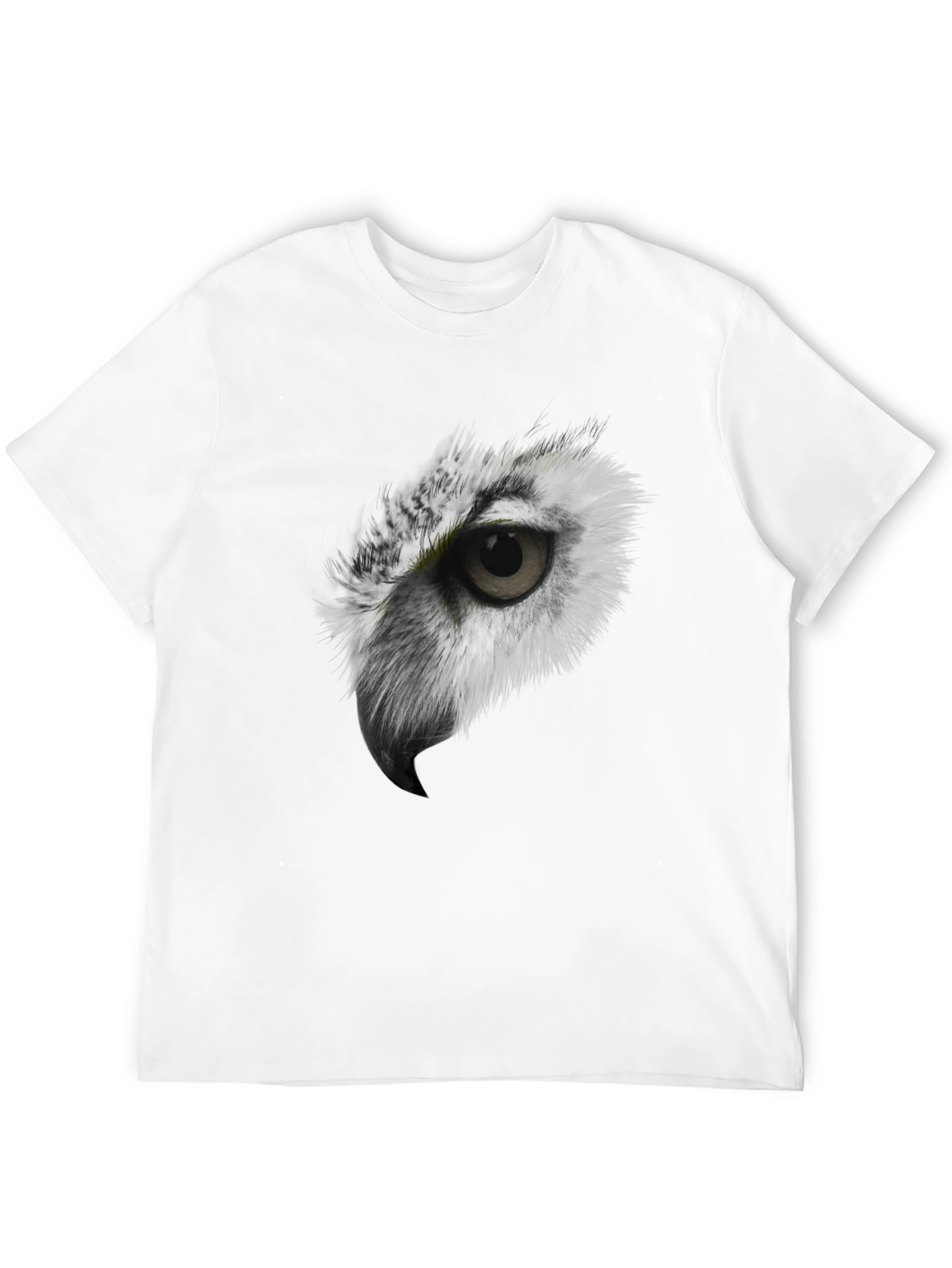 Black Owl Eye Graphic Black T-Shirt - Men's Short Sleeve Tee view 12