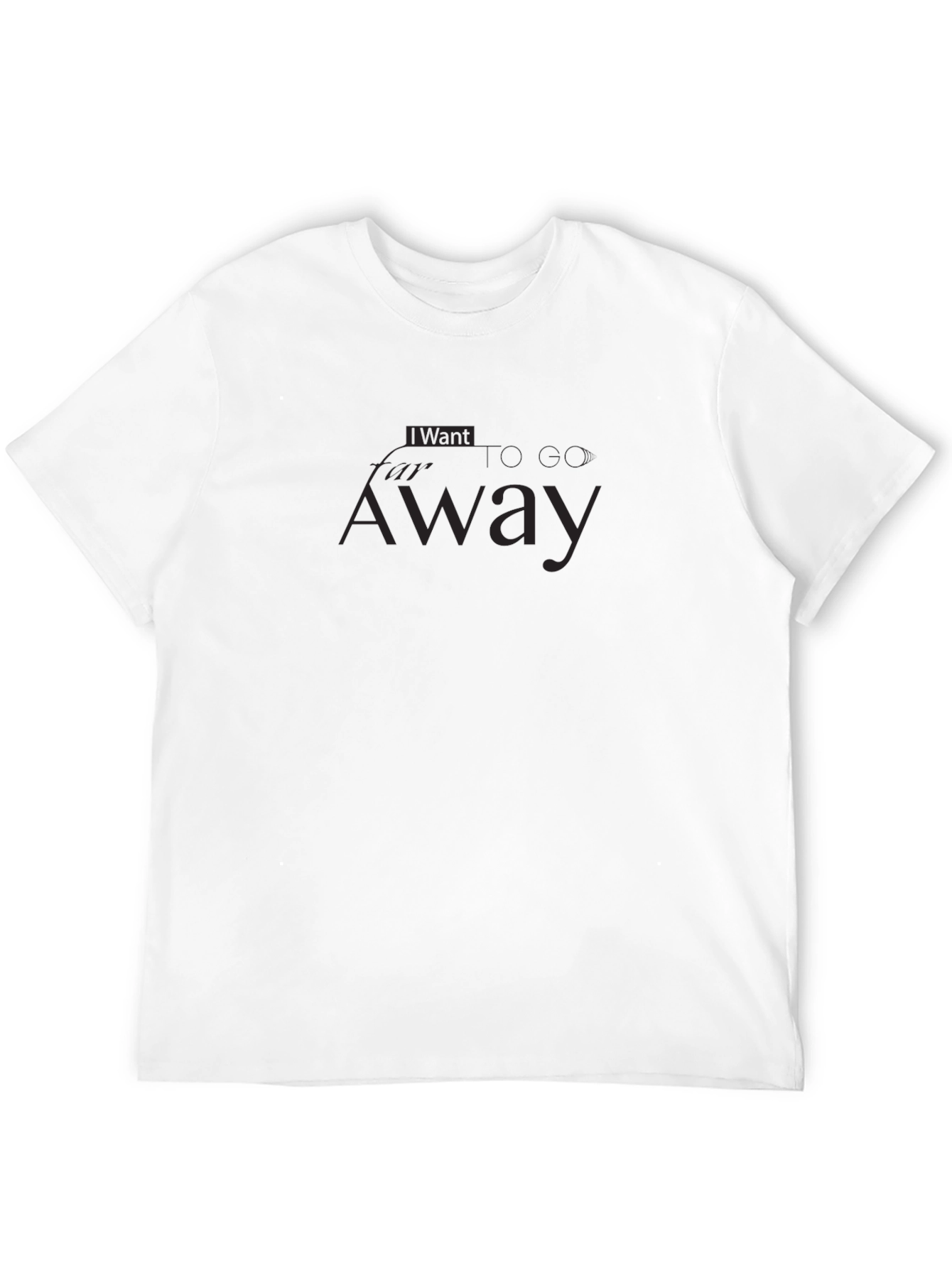 Black I Want To Go Away Graphic T-Shirt view 12