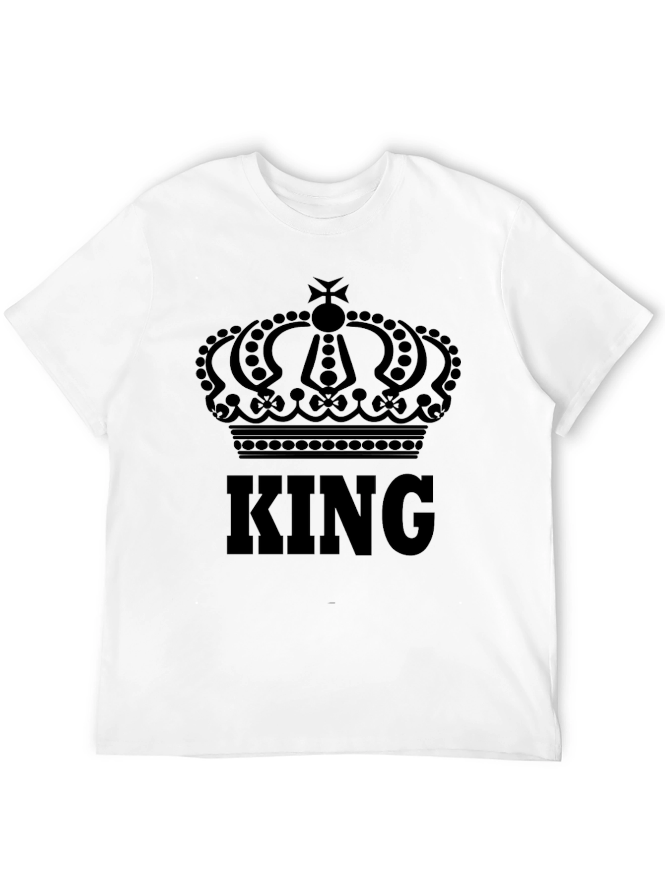 Black King Crown Graphic Black T-Shirt view 12