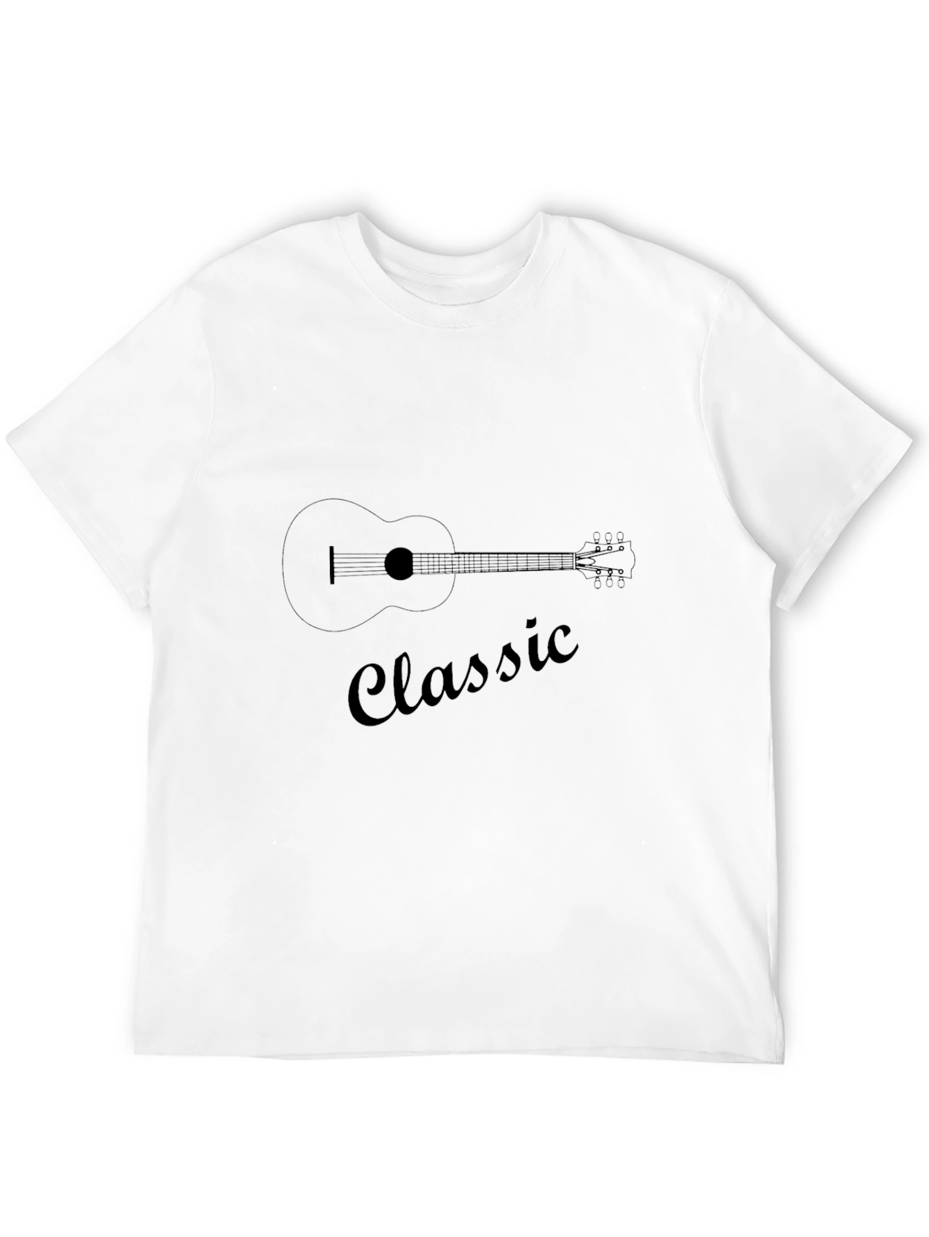 Black Classic Guitar Graphic Tee - Casual Style view 12