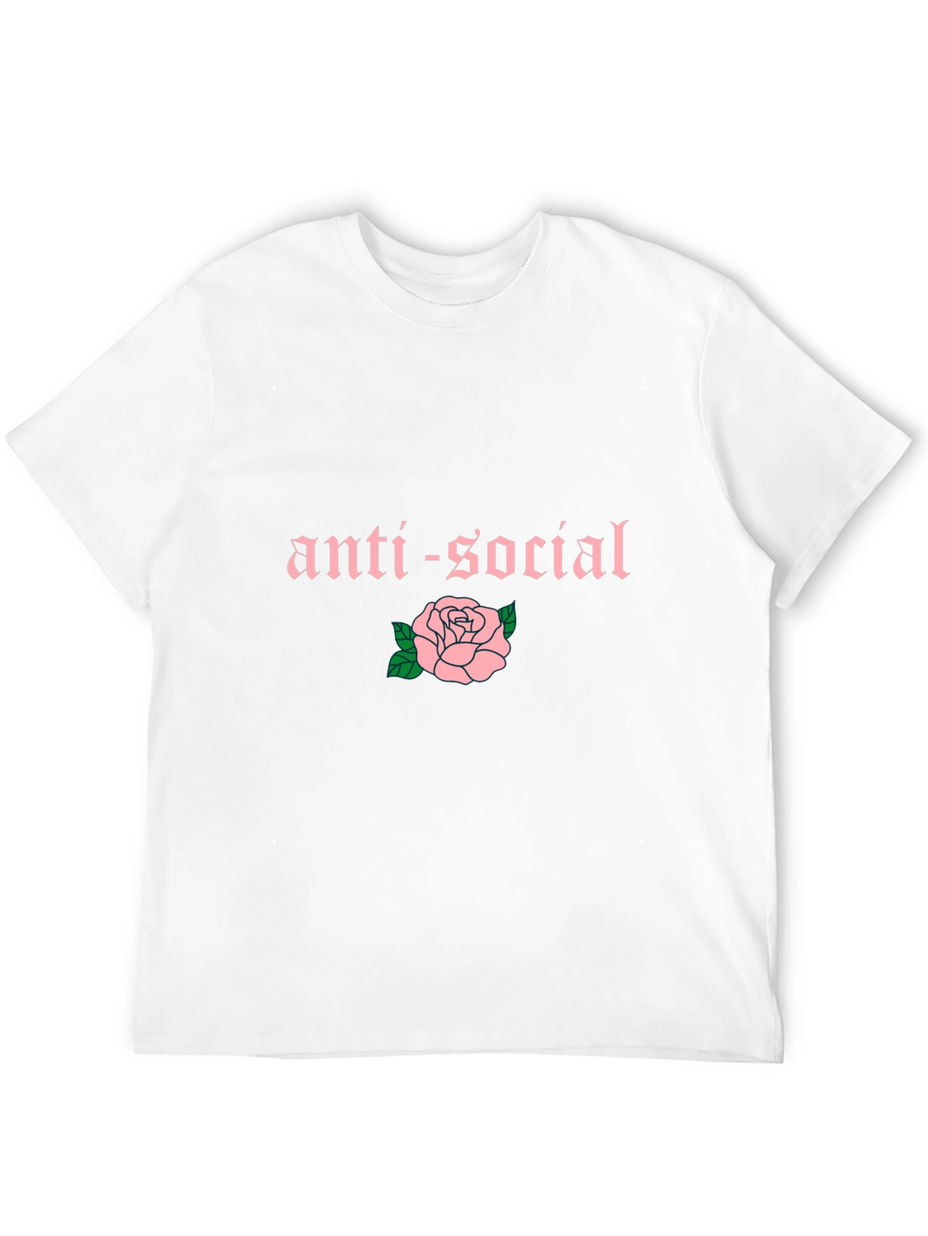 Black Anti-Social Rose Graphic Tee - Trendy Emo Aesthetic view 12