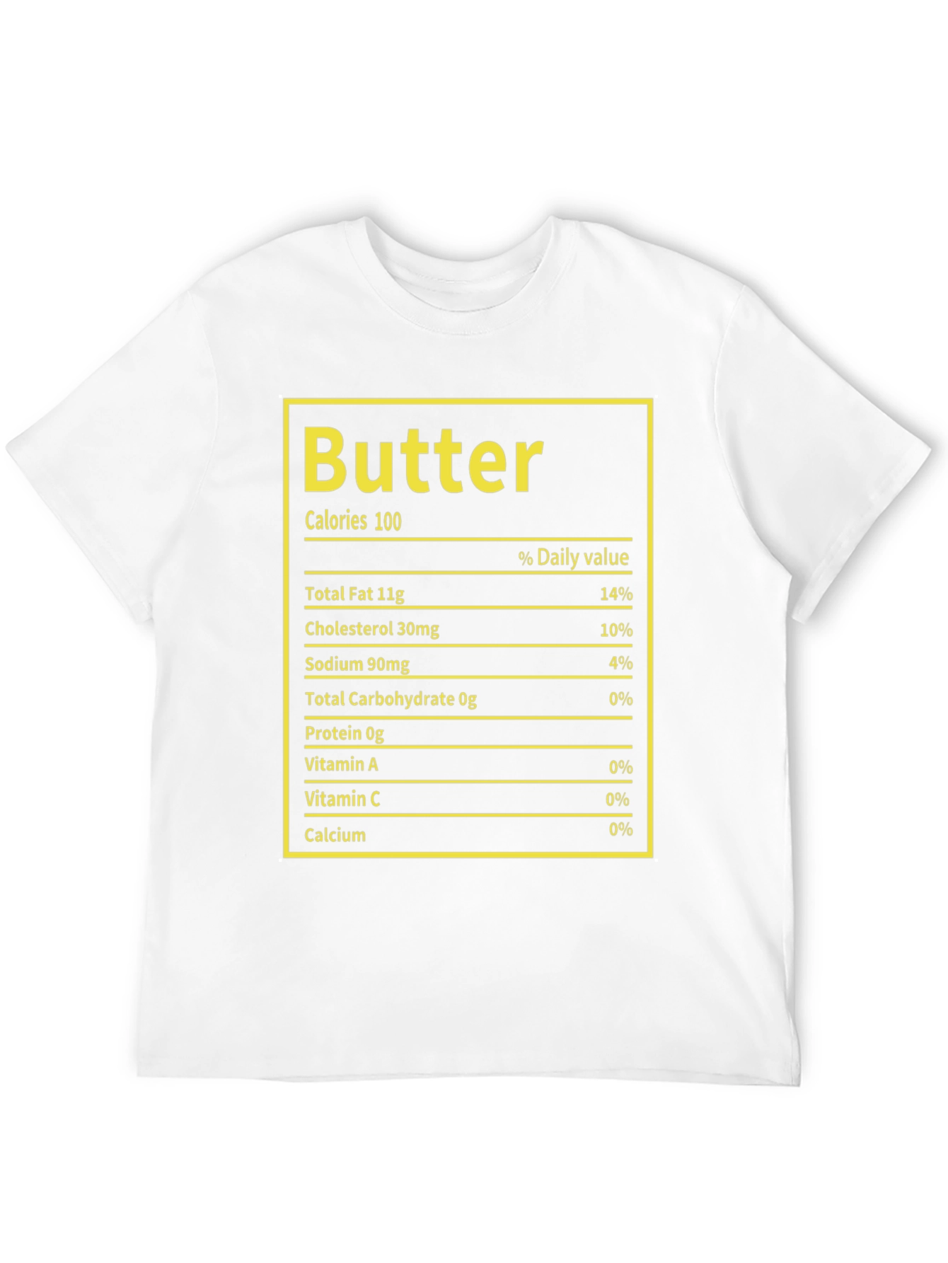 Black Butter Nutrition Facts T-Shirt - Foodie Humor Tee view 12