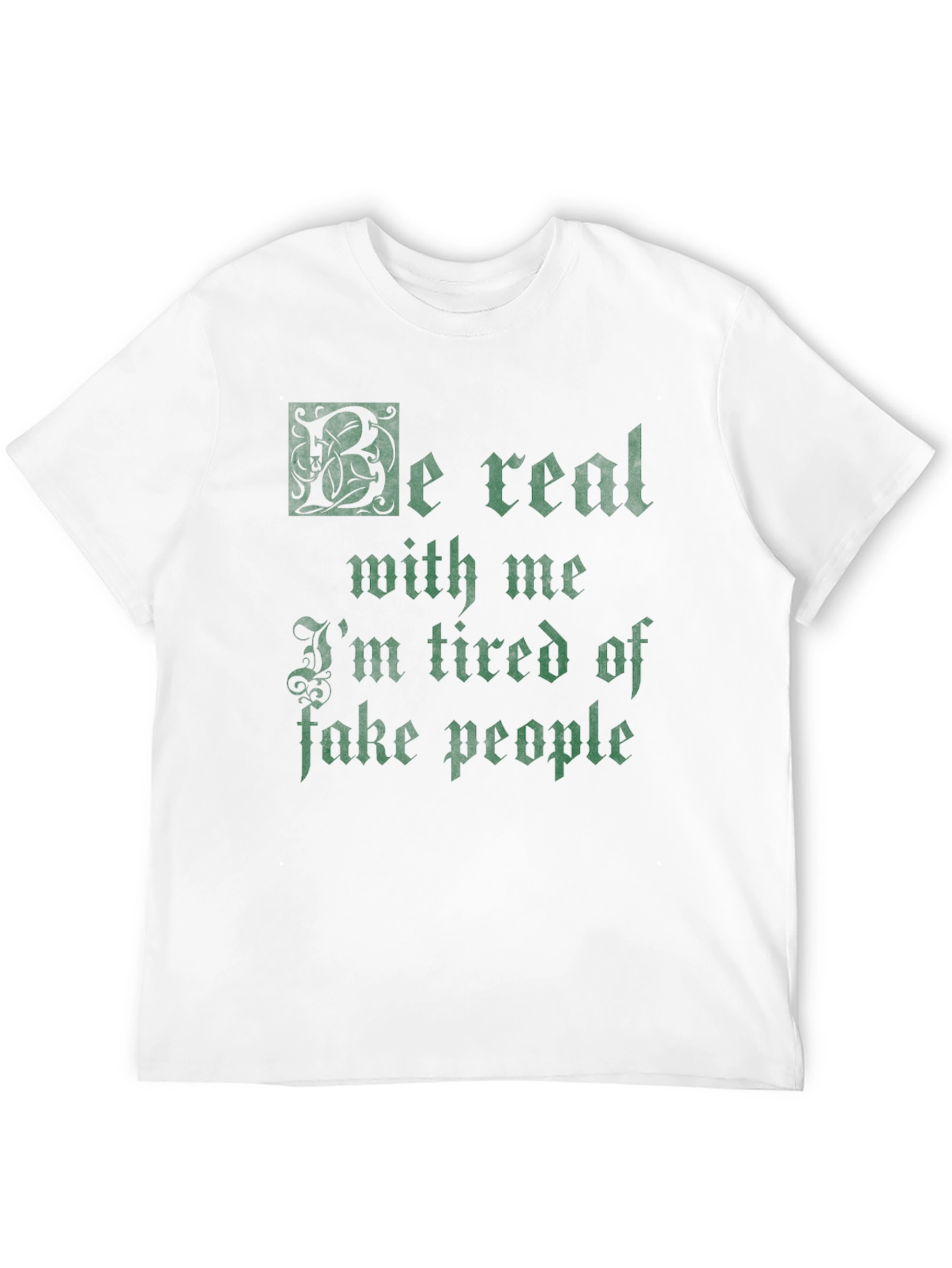 Black Be Real Men's Graphic T-Shirt view 12