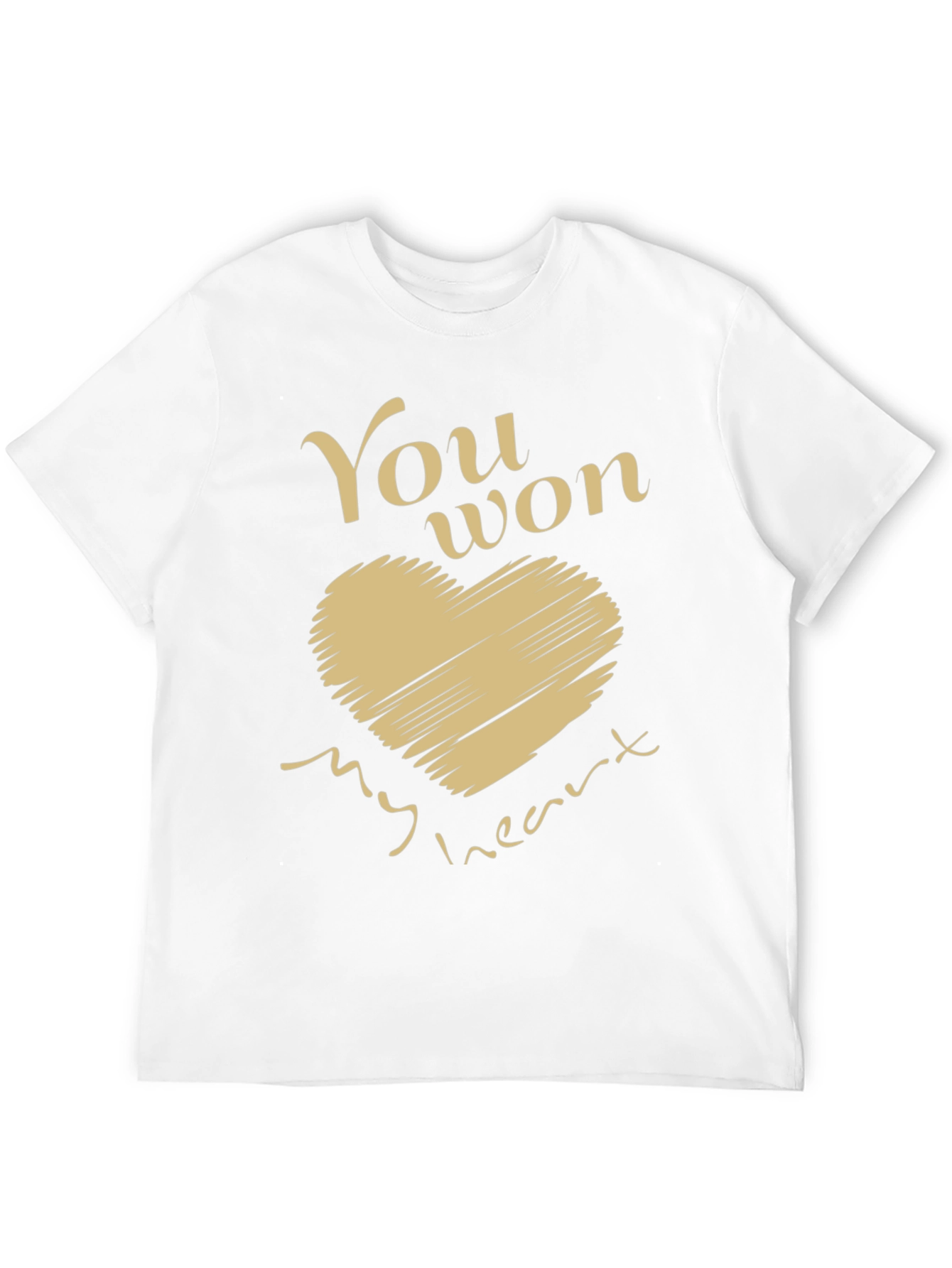 Black You Won My Heart Graphic Tee - Men's Black T-Shirt view 12