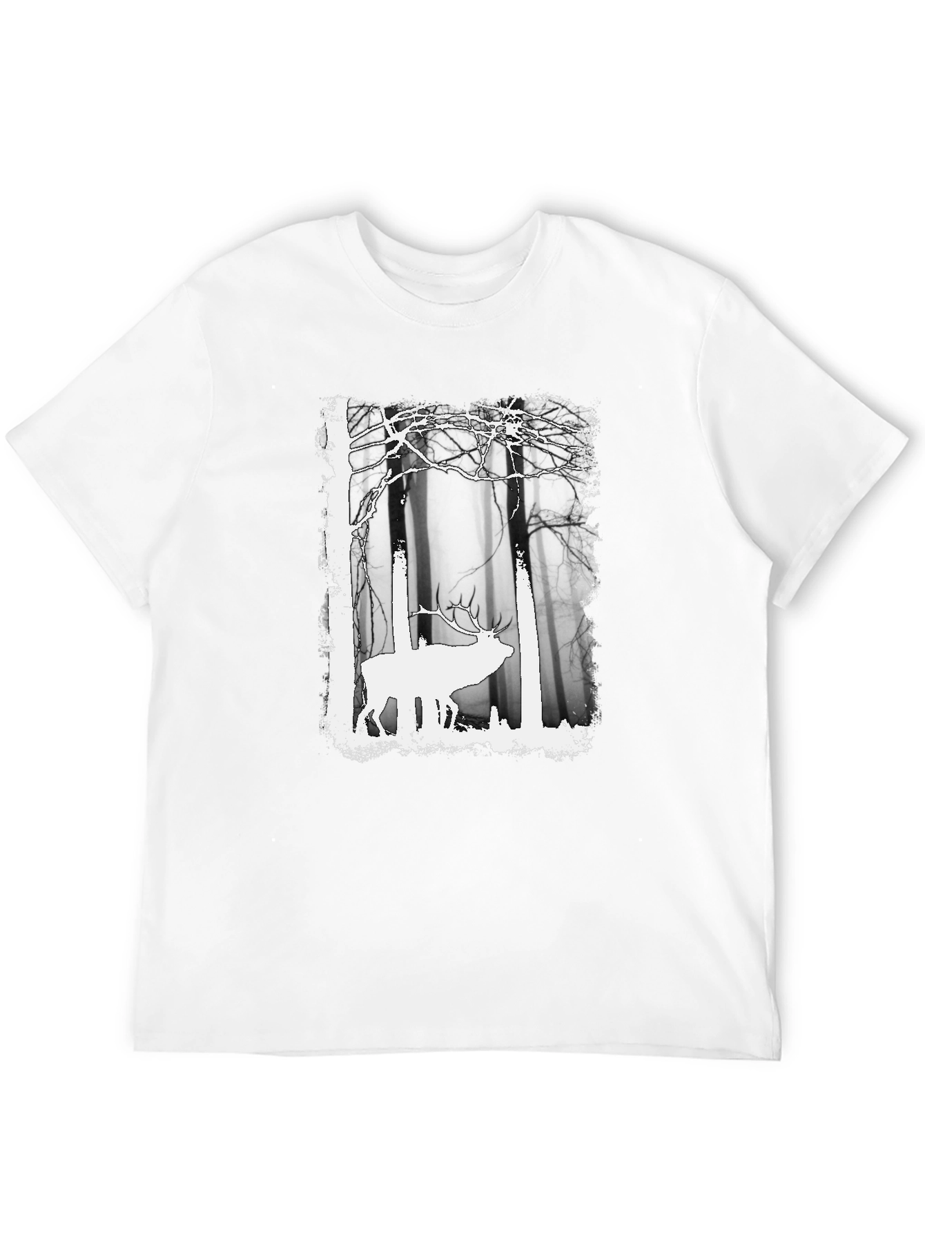 Black Elk in Forest Graphic Tee - Men's Black T-Shirt view 12