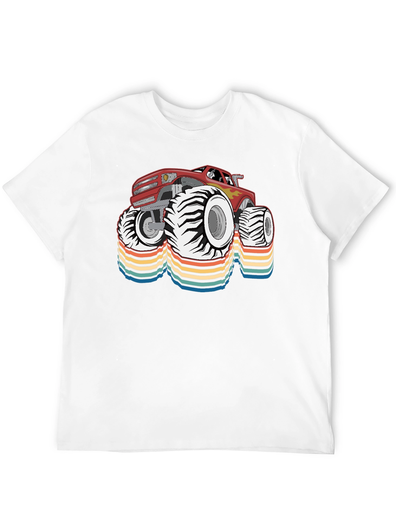 Black Retro Monster Truck Graphic Tee view 12