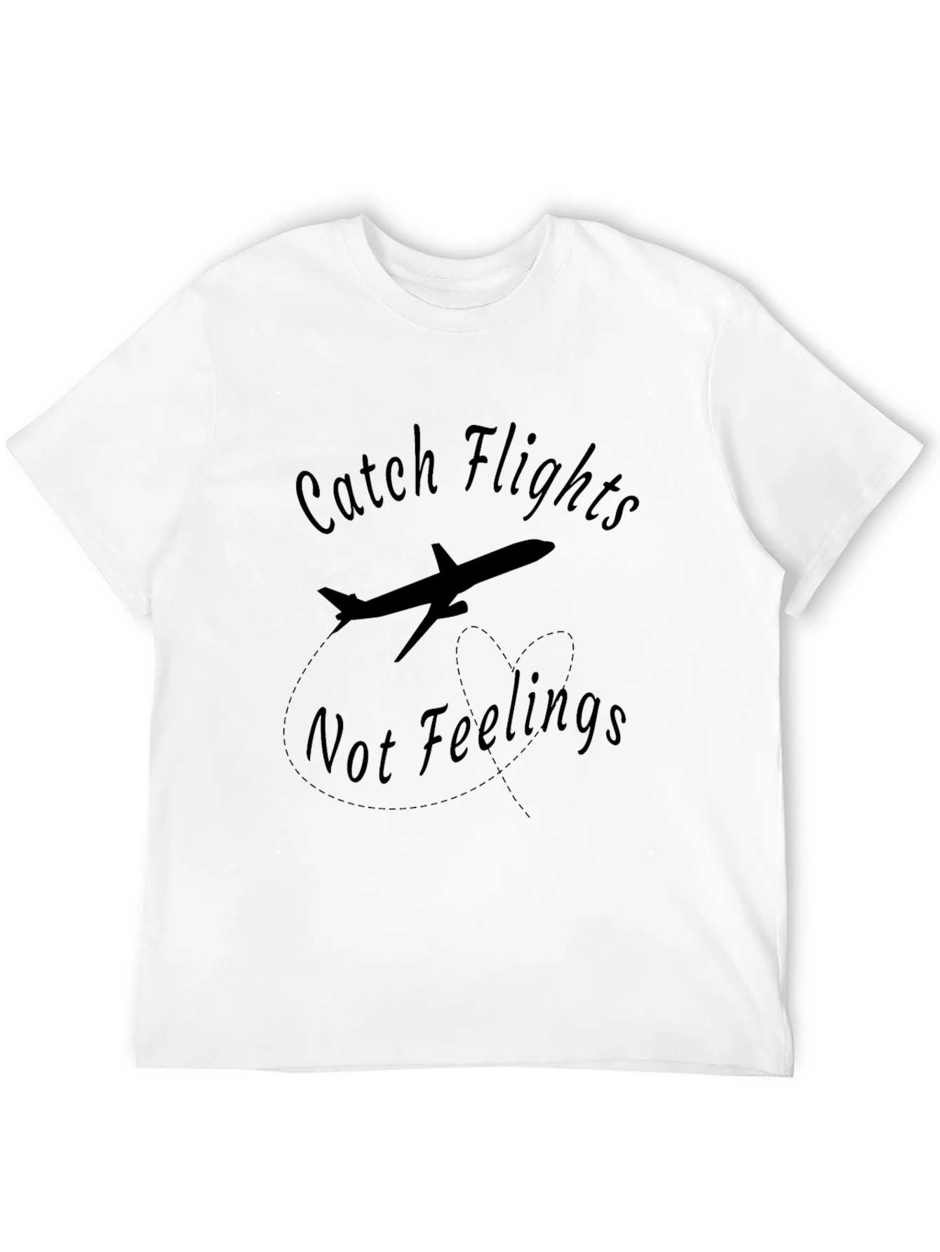 Black Catch Flights Not Feelings Black Tee view 12